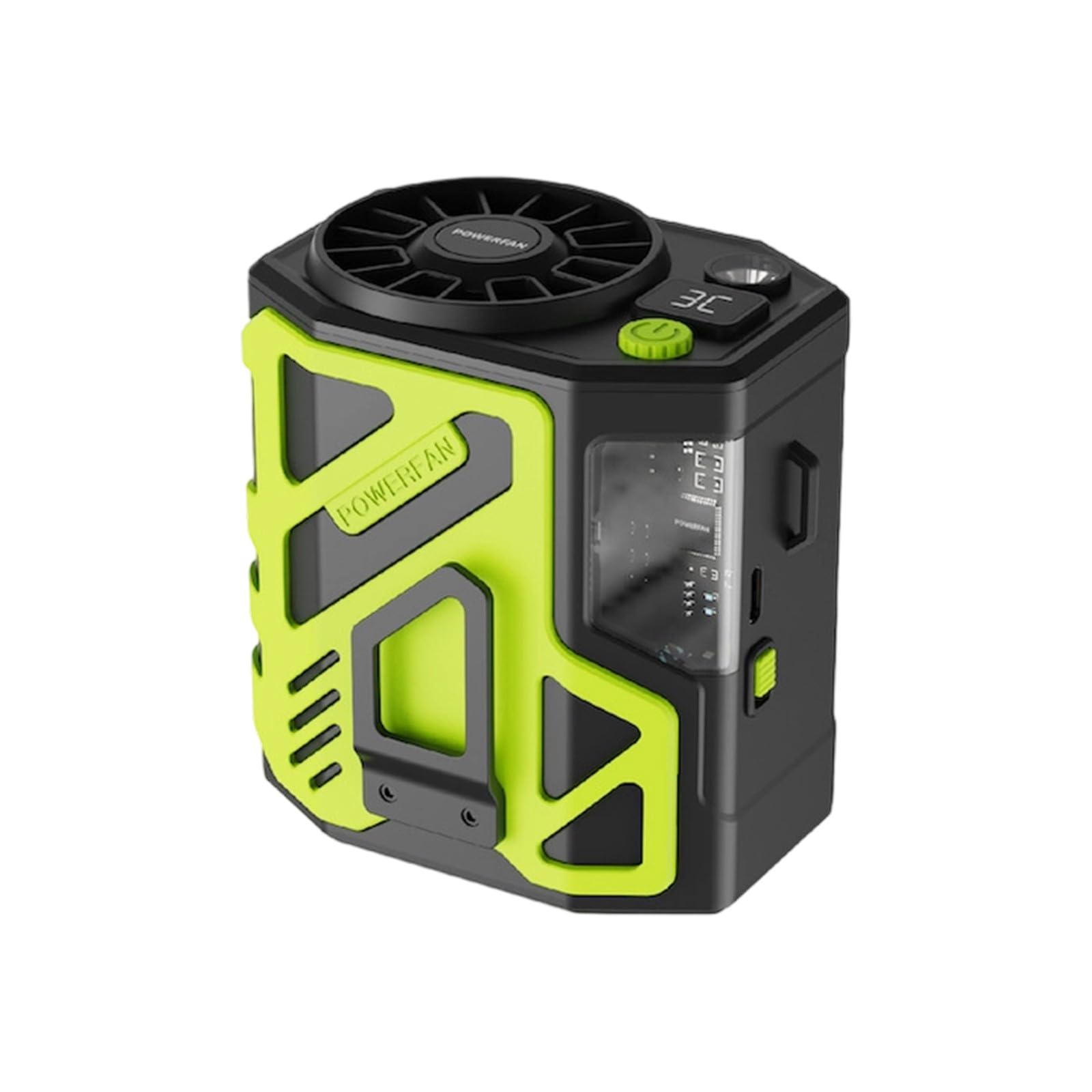 Jazuaiao Belt Fan Waist Clip Fan Wearable Cooling Rechargeable 6000mAh Battery Suitable for and Home Use Wearable