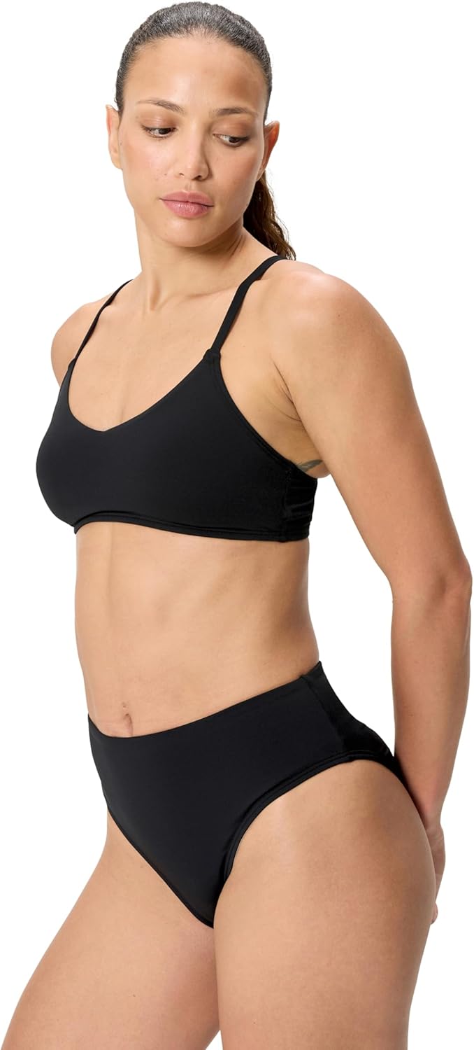 Speedo Women's Swimsuit Bikini Top Essentials with Removable Cups Soft Fabric