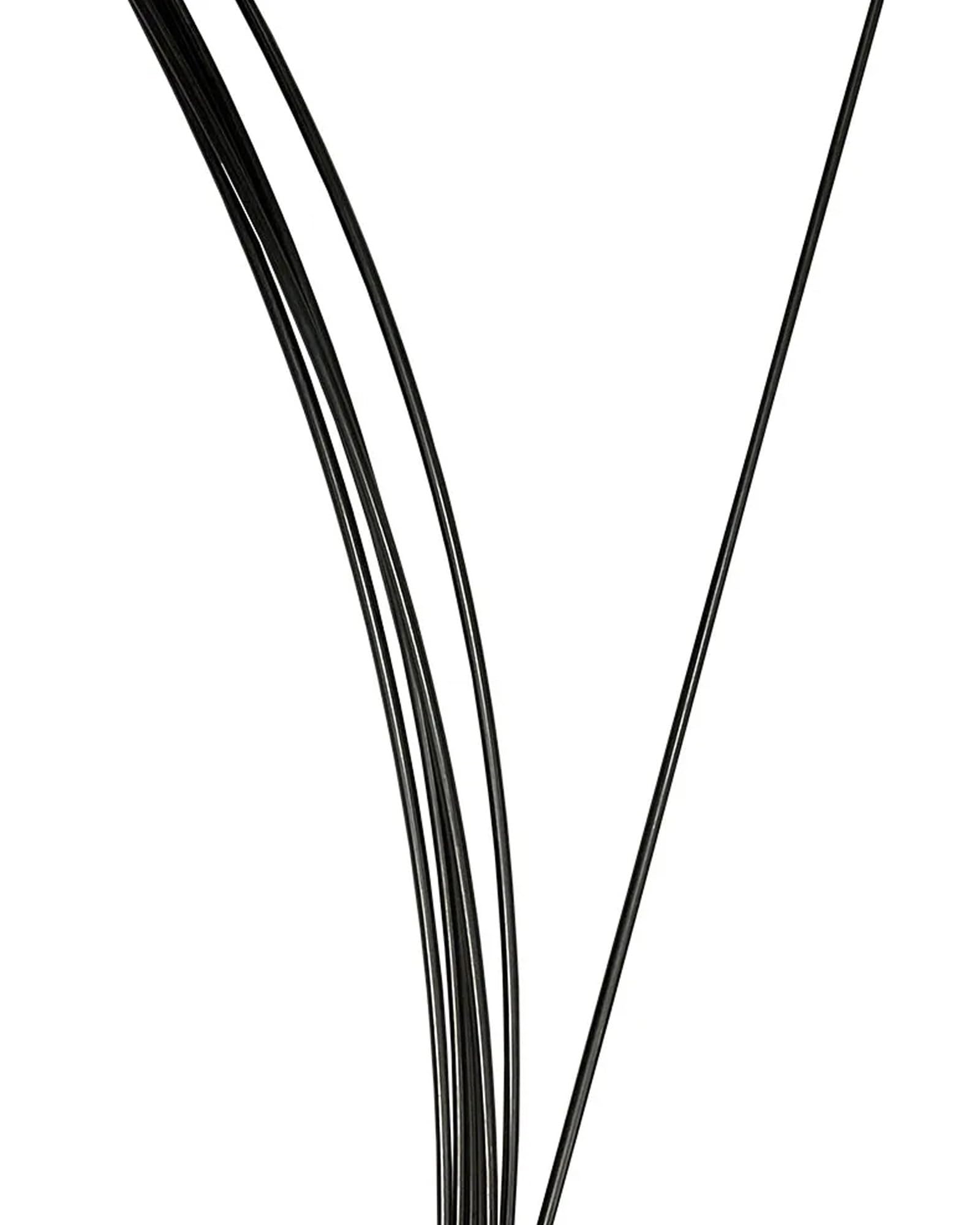 Alambre de Acero Inoxidable para muelles, 10 alambres de Acero de Resorte Negro de 500 mm, elásticos.