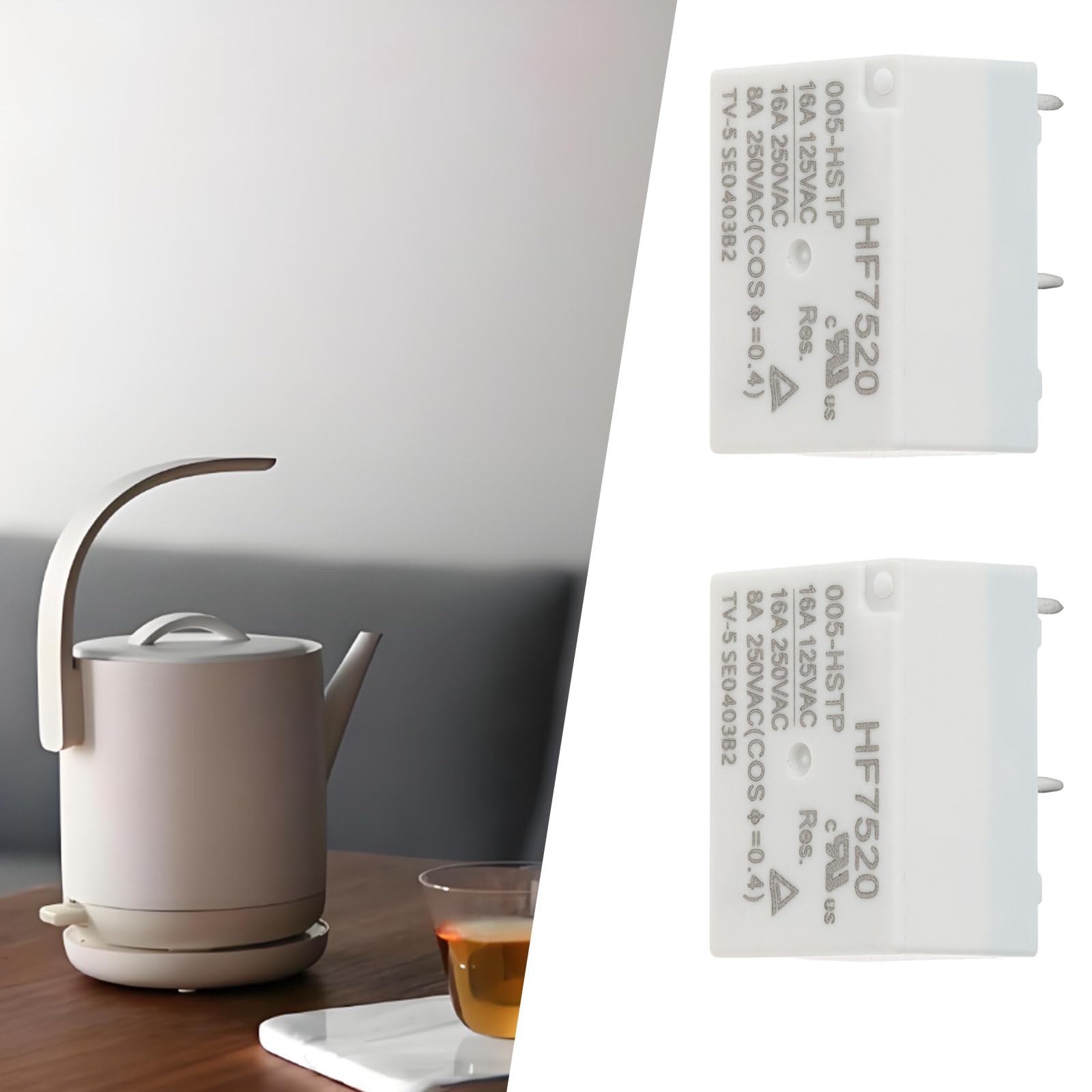 OTOTEC 2Pcs 16A 250VAC 4-pin HF7520-005-HSTP relay for industrial control automotive electronics - Image 4