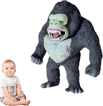 Squishy Monkey | Squishy Gorilla Monkey Toys Kids Jungle Animal Figurines, Halloween Monkey Toys, Stress Relief Toys for Adults, Novelty Toys & Amusement Hmltd