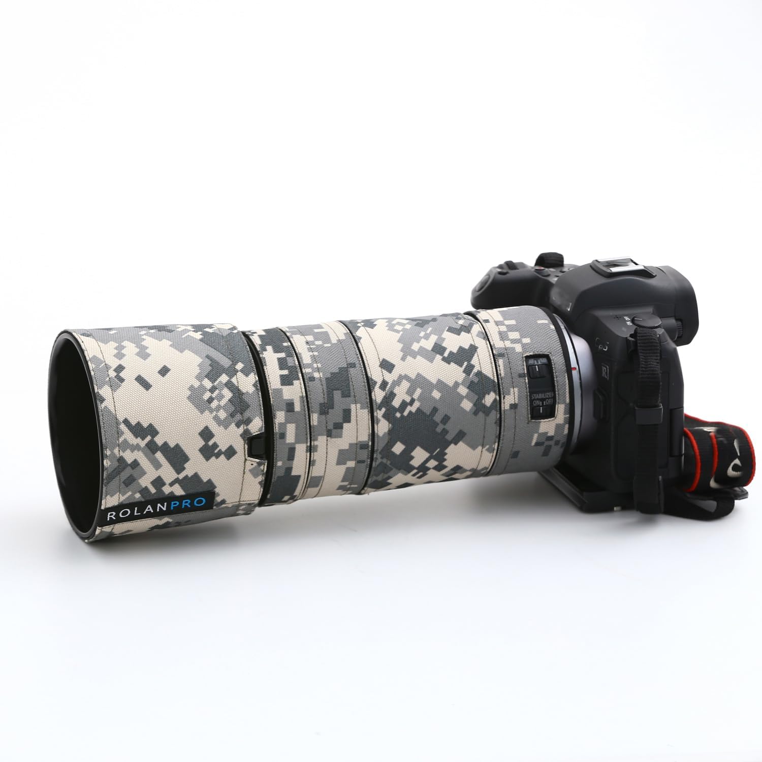 Rolanpro Waterproof Camouflage Cover for Canon RF 100-400mm F5.6-8 IS USM Raincover Protection Sleeve Case Clothing-#3 Jungle Camo Waterproof