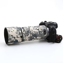 Rolanpro Waterproof Lens Cover for Canon RF 100-400mm F5.6-8 IS USM Raincover Lens Protection Sleeve Case Clothing-#UCP Gray Camo Waterproof