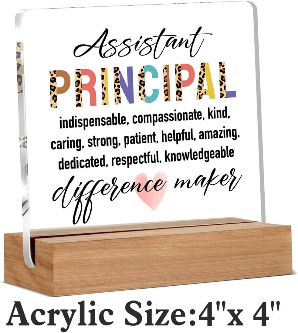 Assistant Principal Gifts for Women Men, Assistant Principal Appreciation Gifts Back to School, Unique Office Decorative Signs Plaque for Desk - Image 2