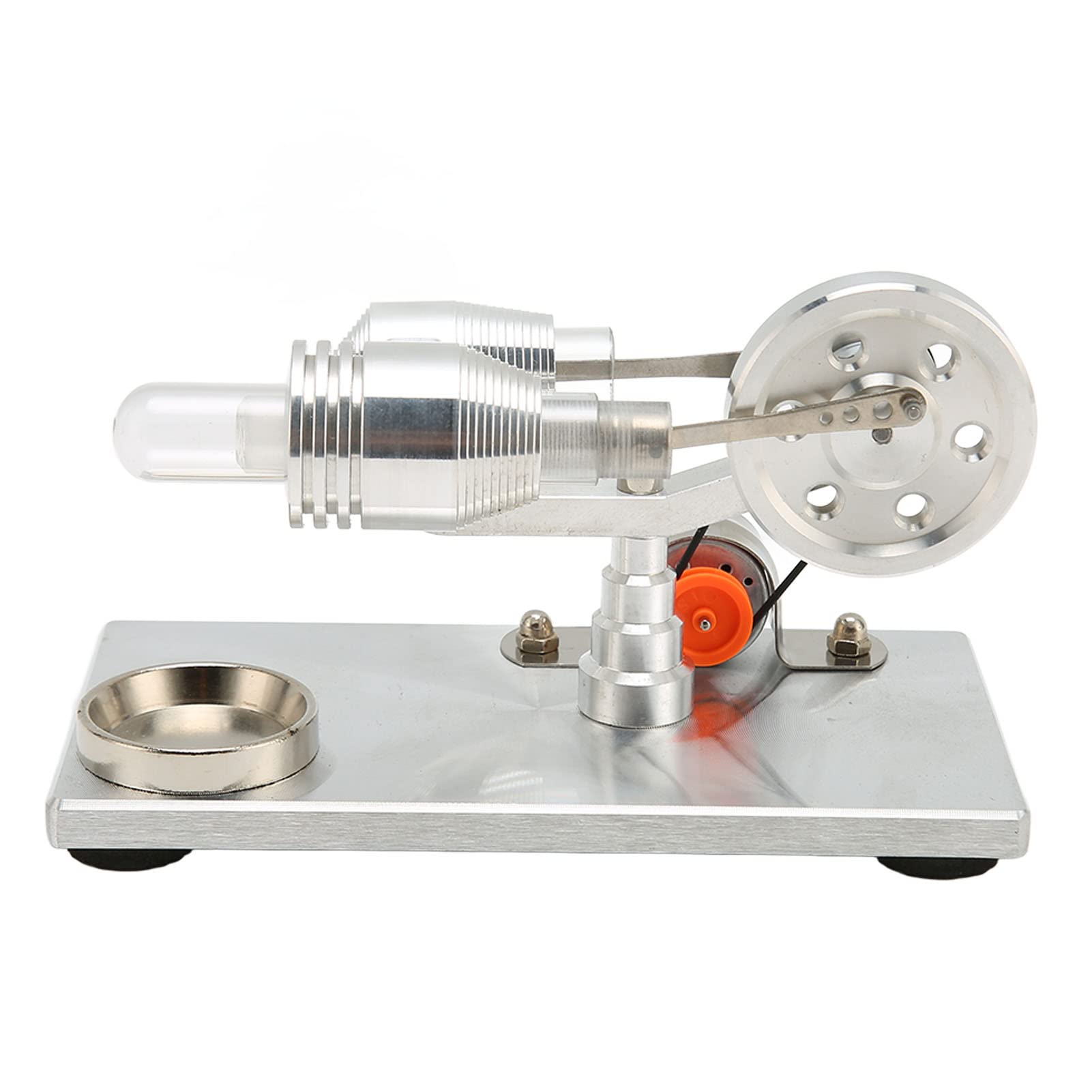 Haofy Kit Modello Motore Stirling Principio di Lavoro a Bassa Temperatura per Dimostrazioni in Aula Piastra di Base in Acciaio Inossidabile