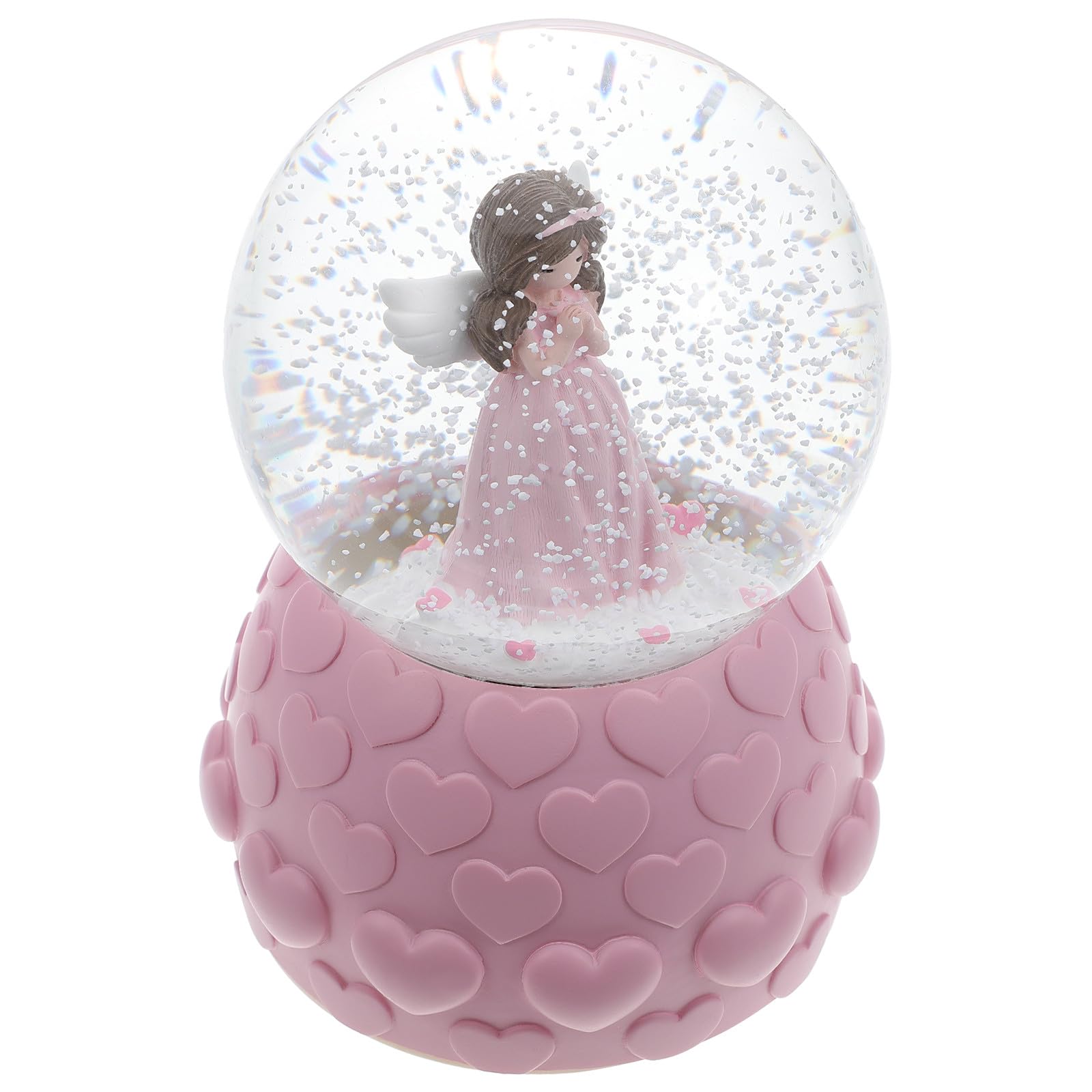 ifundom Sfera di Cristallo Musicale Decorativa Luci e Melodia, Rosa