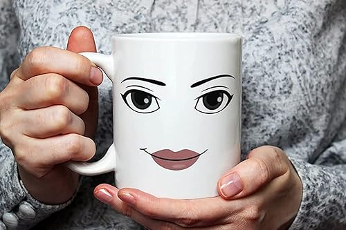 Miniatura 5 de Fonhark Juego de tazas divertidas para jugadores, tazas de cara de hombre y mujer, regalo de cumpleaños, taza de café blanca de 11 onzas (paquete de