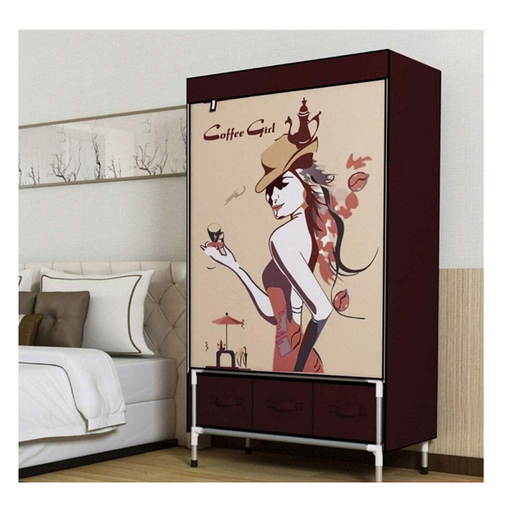 Muebles armario gabinete de almacenamiento portátil ZAW con cajones para ropa de dormitorio