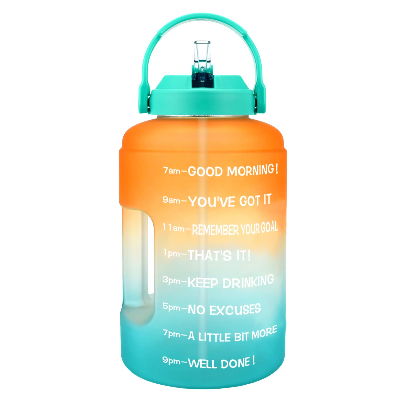Sport Wasserbecher 2.5L 3.78L Kunststoff breit Mund Gallone Wasserflaschen mit Strohsport Fitness Tourismus Fitnessstudio Reisekugeln Telefonständer