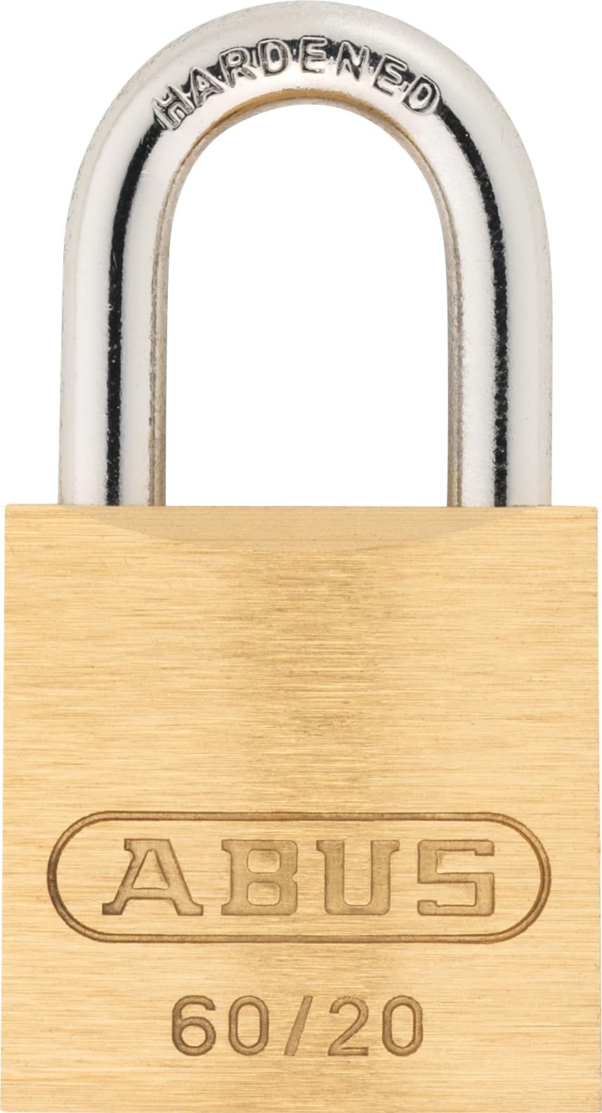 Abus Brown Abus60/20 Brass Padlock - Weatherproof And Stainless Steel Shackle - Two Keys - For Garage, School, Locker, Warehouse - Security Level 5 - Brass