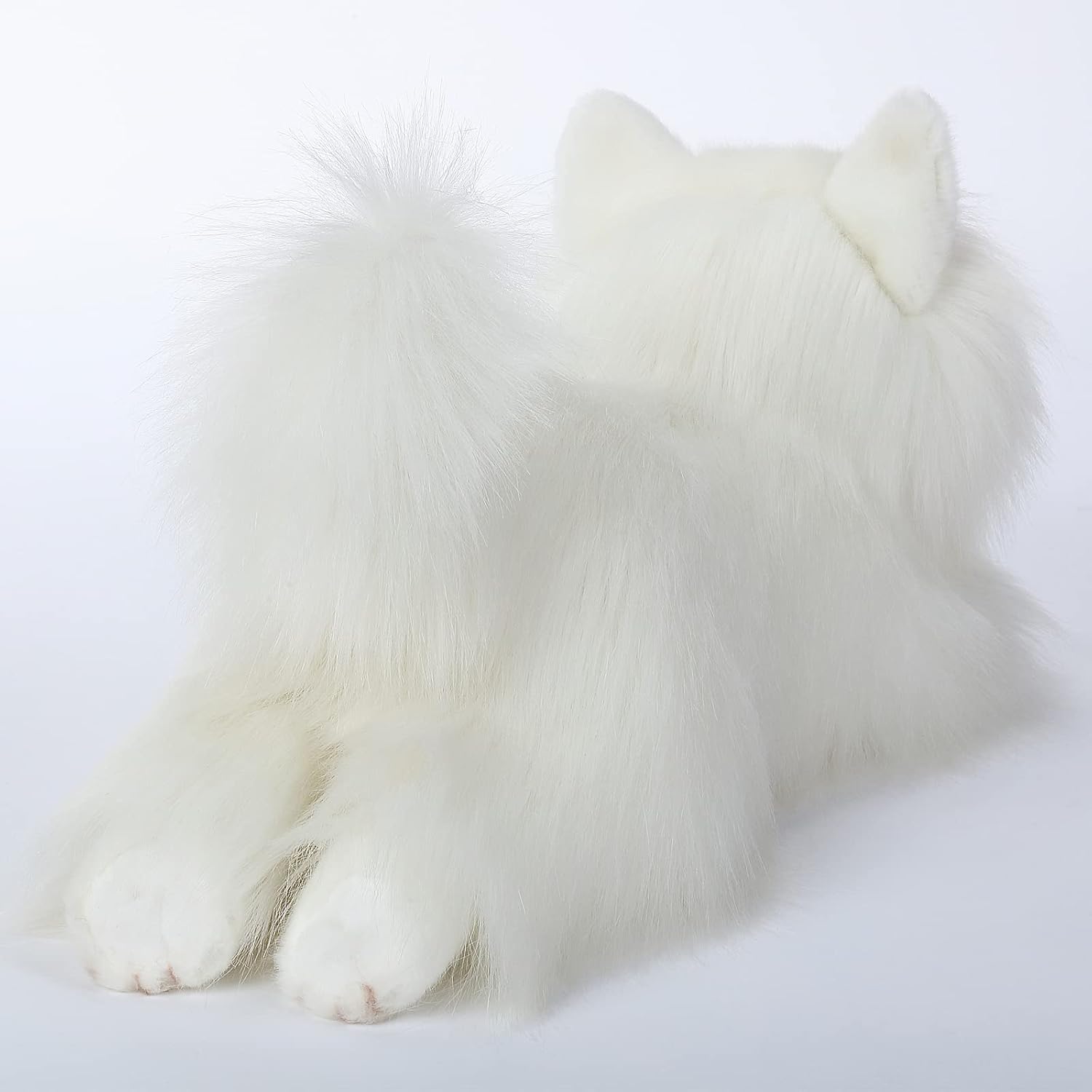 CU-MATE 16" White Plush Stuffed Animals Dog for Girls/Boys (Pomeranian) - Image 2