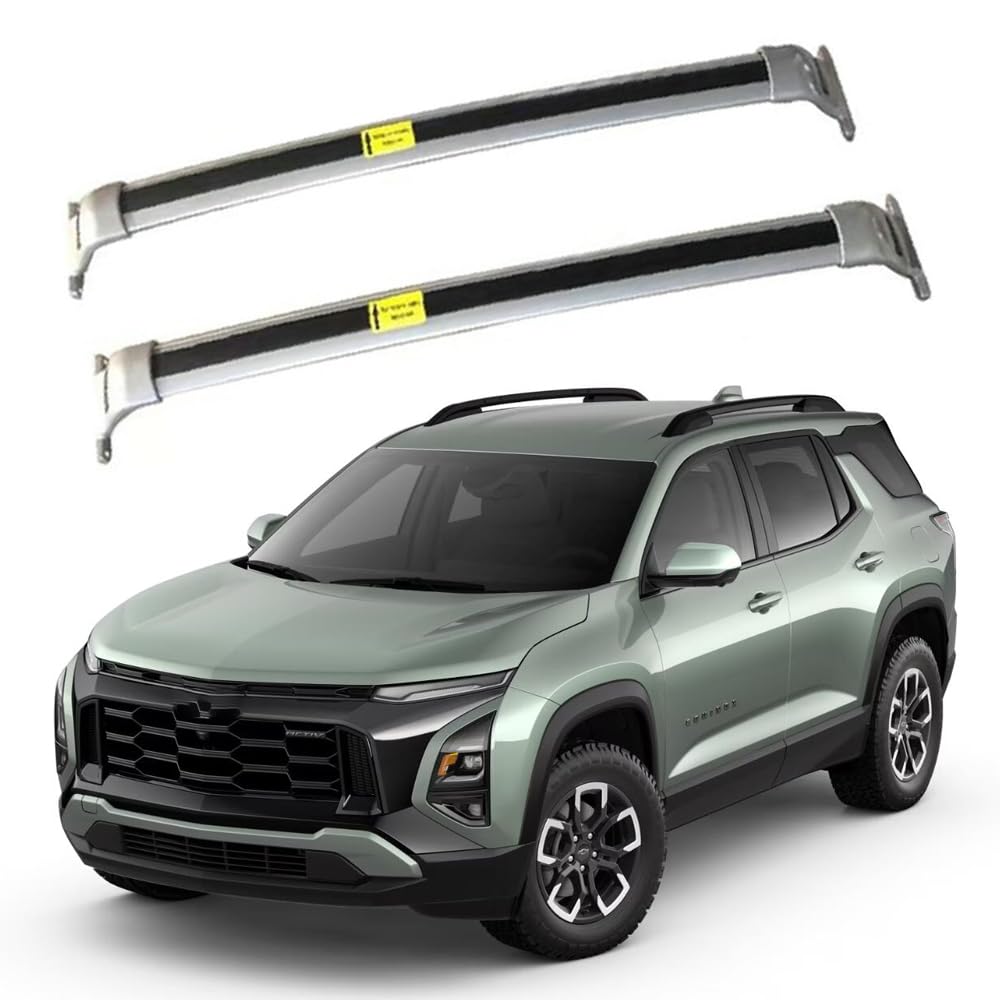 FTAPACCE 2PCS Crossbar Cross Bar Fits for Chevrolet All New Equinox RS ACTIV 2025 Roof Rack Bar (Silver)