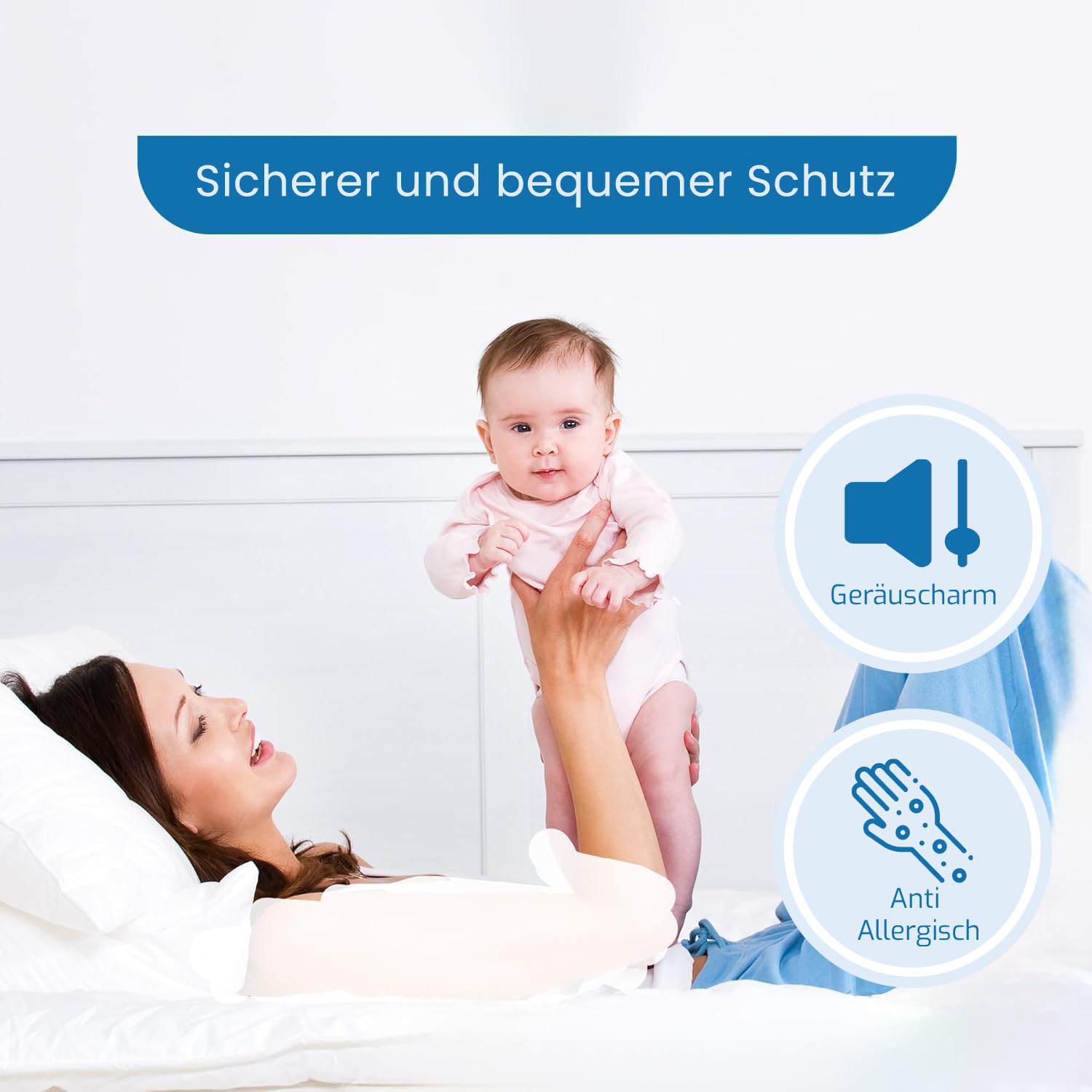 Livessa Gesteppte 200x220 Matratzenauflage wasserdicht, Weicher Mikrofaser-Matratzenbezug, Wasserdichter Matratzenschoner, Gesteppter Matratzenschoner dehnbar bis zu 30 cm (Weiß)