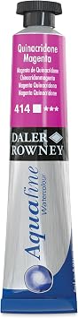 Daler-Rowney Aquafine Watercolour Paint, Aluminium Tube, 0.27oz - 8 ml, Quinacridone Magenta