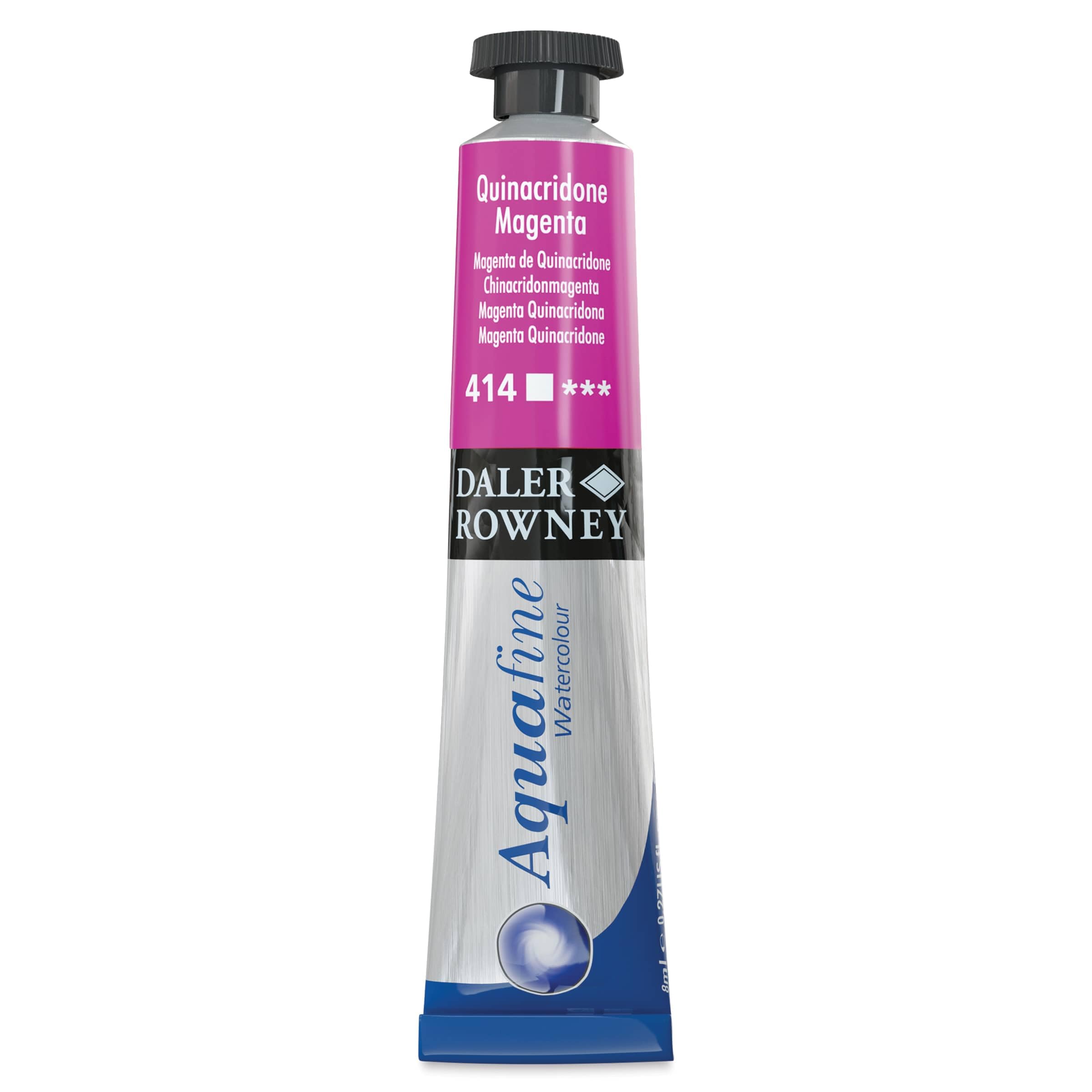Daler-Rowney Aquafine Watercolour Paint, Aluminium Tube, 0.27oz - 8 ml, Quinacridone Magenta