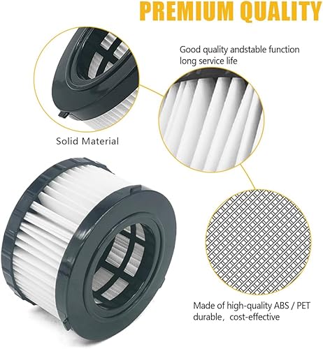 Miniatura 3 de LAWDOOS DC5151H Filtro compatible con Dewalt DC515 DCV517 Filtro HEPA reutilizable para aspiradora húmeda y seca, paquete de 2 con cepillos de