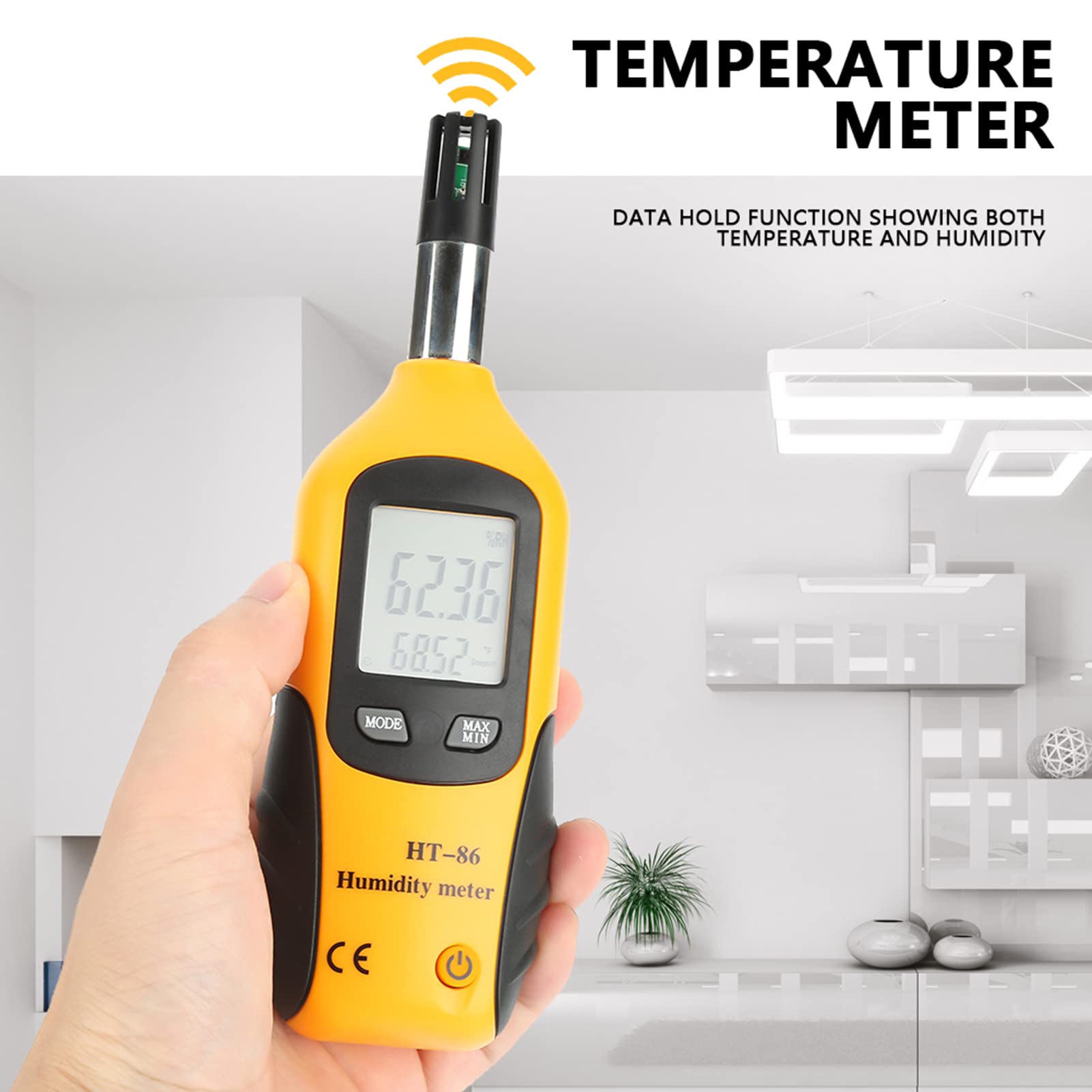Termómetro Higrómetro Digital de 3 Piezas para Temperatura Precisa de Bulbo Húmedo Medición de Humedad Ideal Tiempo de Respuesta Rápido Portátil con Retroiluminación LCD para