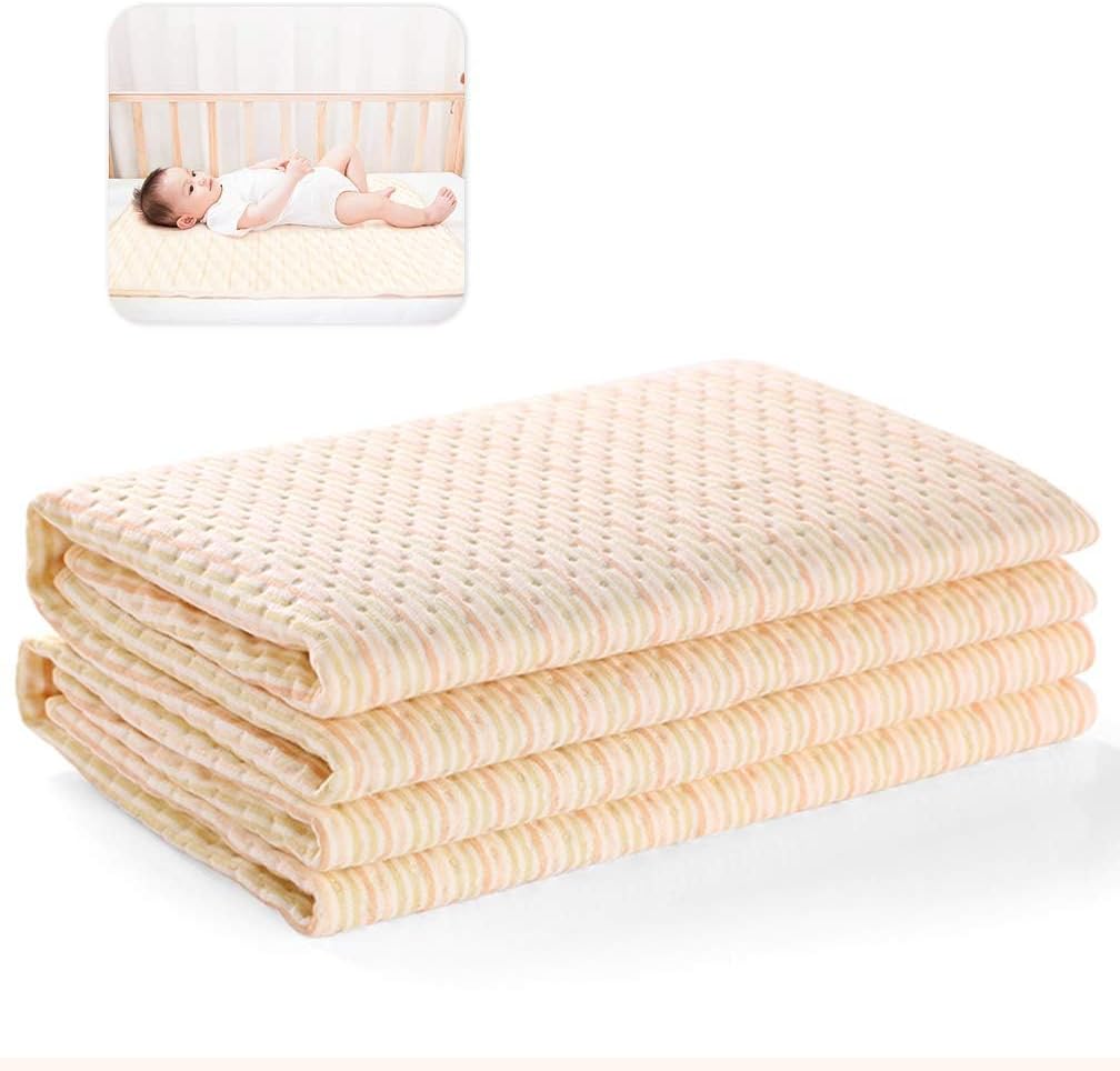Waterproof Baby Bed Pad 27'' x 39'' Baby Organic Mattress Pad Bamboo Blanket Toddler Bed Sheet Protector Reusable High Absorbent Mattress Protector Baby Diaper Changing Pad