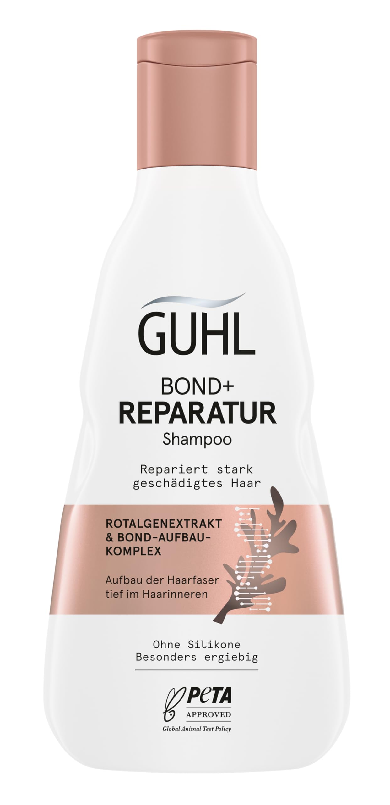 Guhl BOND + REPARATUR Spülung 200 Ml – Repariert Stark Geschädigtes Haar, Ohne Silikone, Mit Rotalgenextrakt