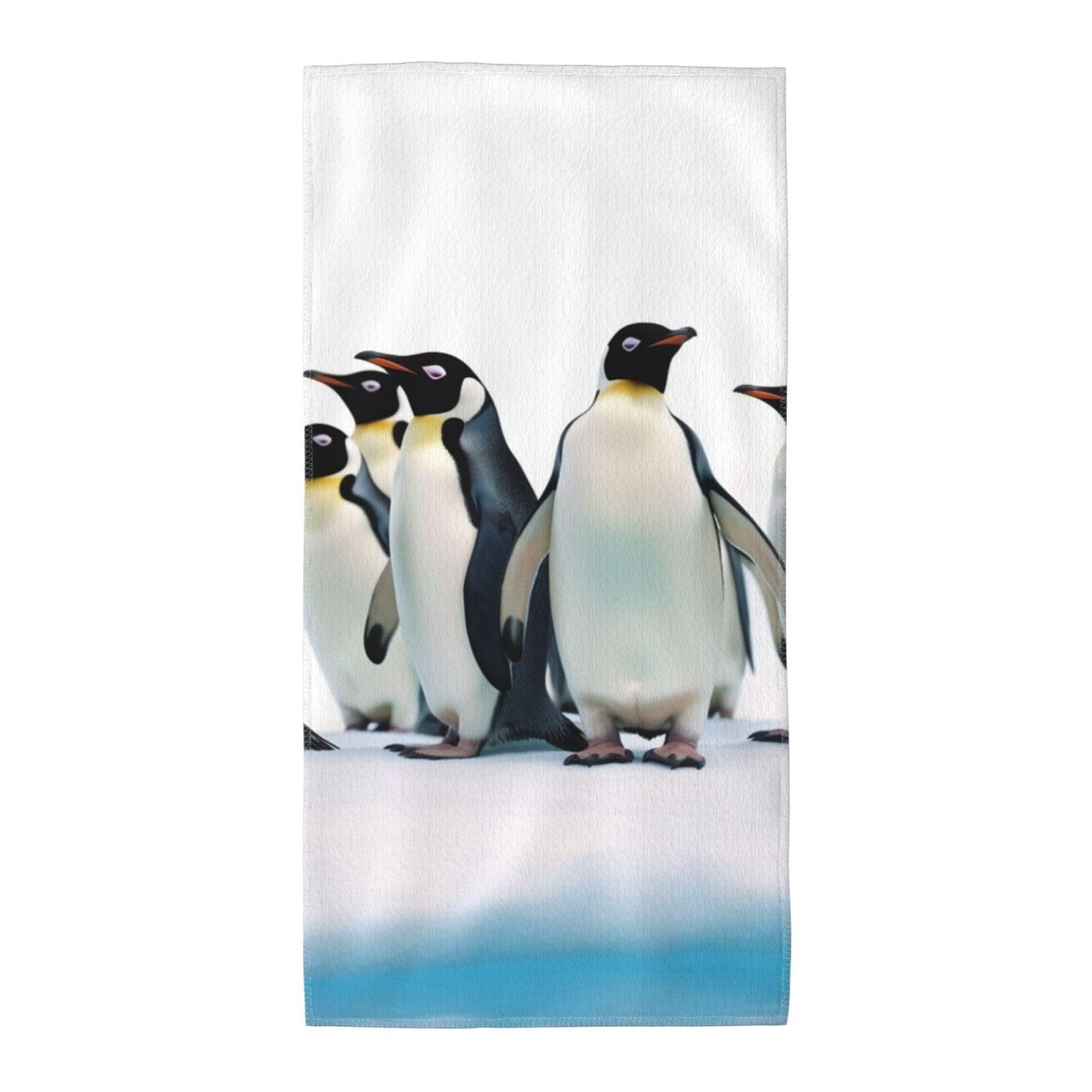 FekiLoot Absorbent Hand Towels 12"X24" Decorative Bathroom Towel Soft Microfiber Face Towel Penguins Dish Kitchen Towels for Bathroom Kitchen Hotel Spa Bath Towels