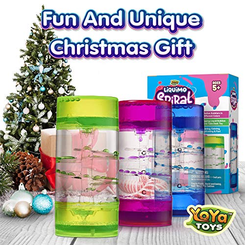 Liquimo Spiral 3 Pack Liquid Motion Bubbler Timers for Kids and Adults, Hourglass Bubbler Timer Set in Gift Box, Fidget Sensory Toys for Autistic Children, Desk Accessories, Holiday Stocking Stuffers - Thumbnail 5