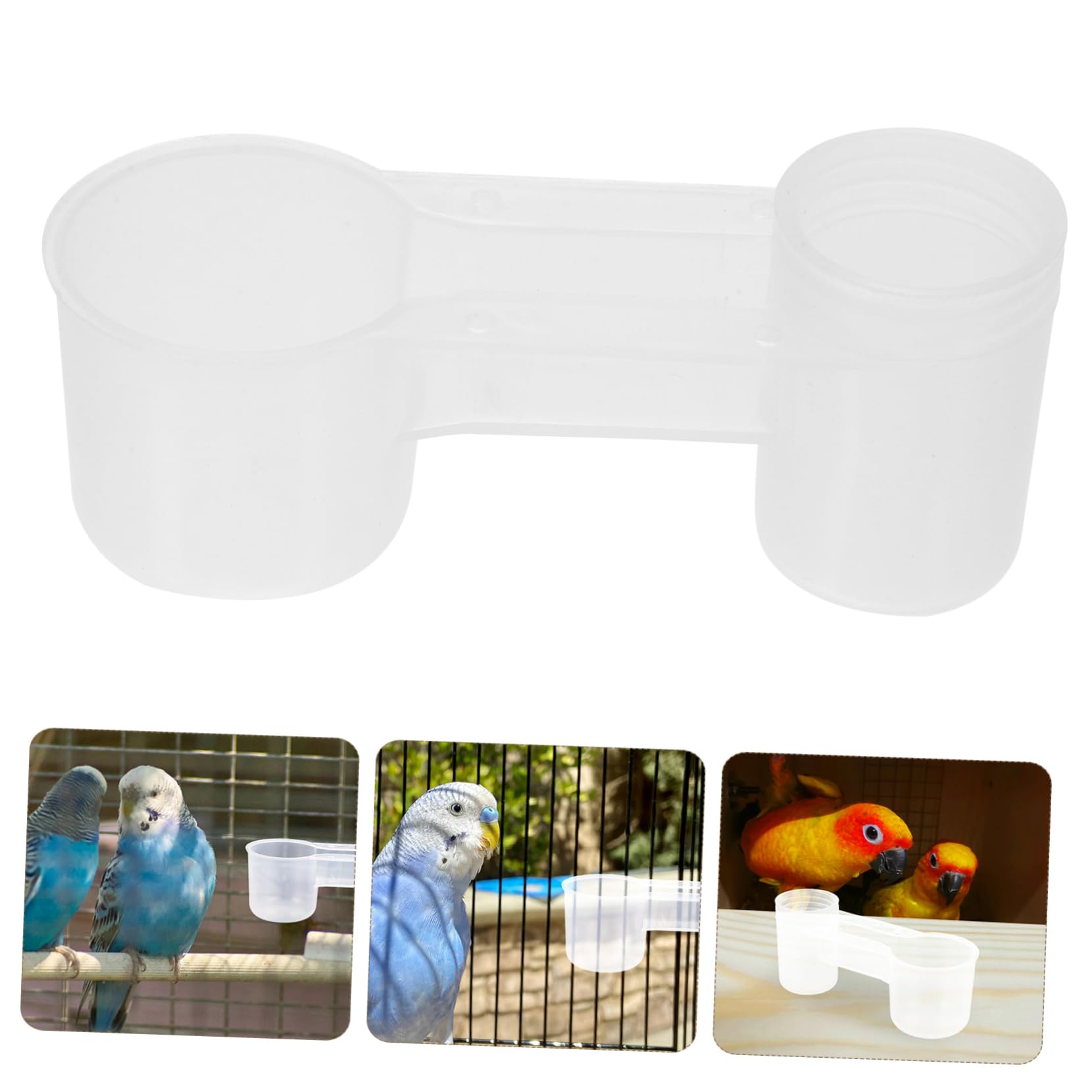 Mikikit Bevitore per Uccelli a Doppia Porta in Plastica per Piccioni e Pappagalli, Abbeveratoio Automatico Pulito e Resistente, Set da 10 Pezzi per Gabbie e Zoo
