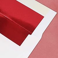 Vista 14 de JAM PAPER Sobres de invitación de papel aluminio A2 - 4 3/8 x 5 3/4 - Blanco con rojo - 50