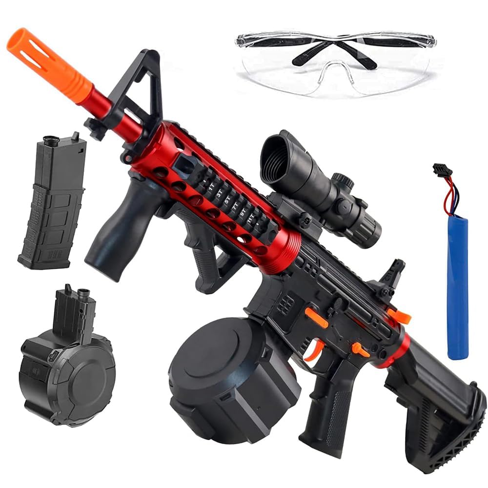 ORCHID M® Gel Ball Blaster Toy Gun with 20K Bullets, Long Range Shooting, with Attachments, Automatic and Manual Mode Splatter Blaster for Outdoor Activities and Shooting Team Game blaster