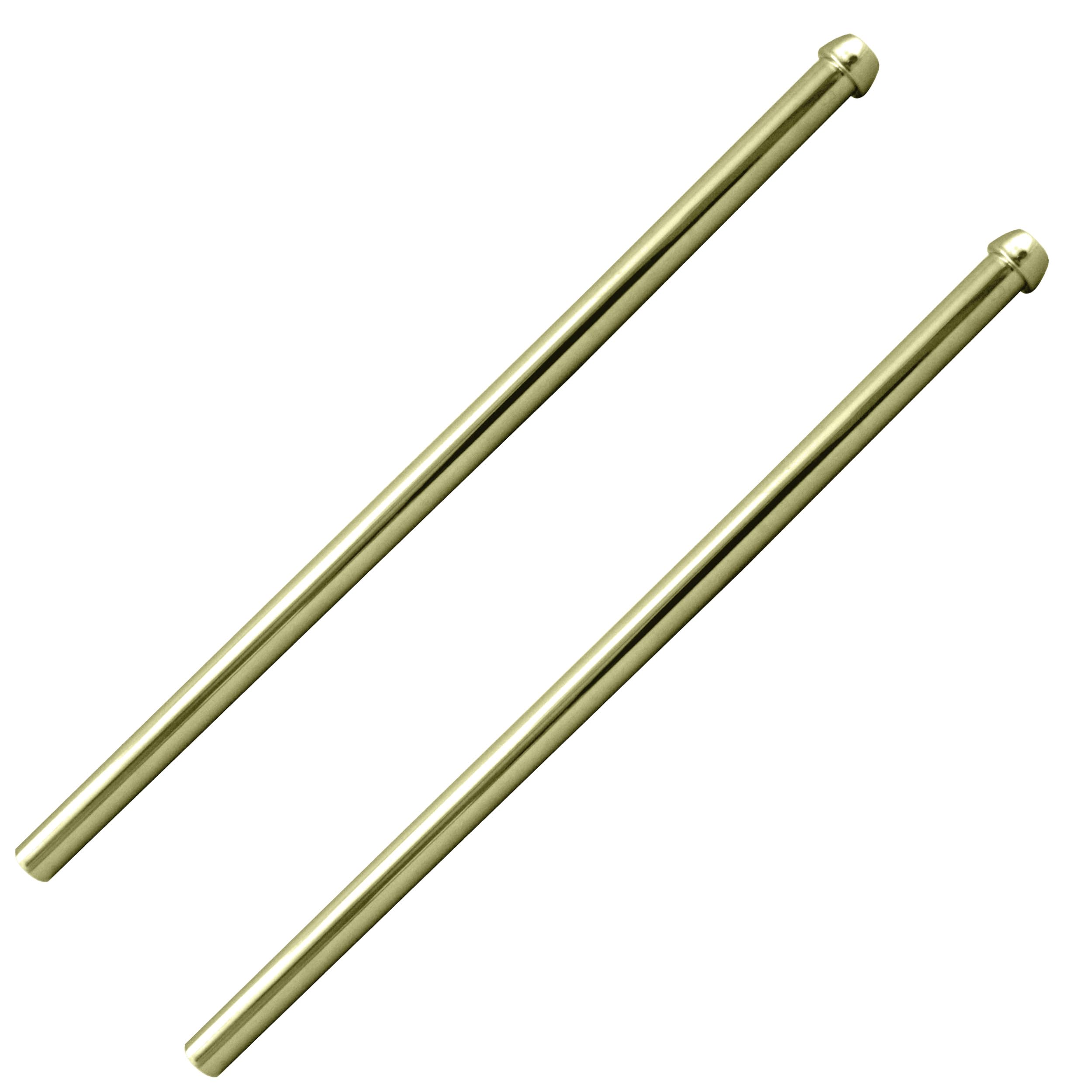Westbrass D121-2-03 Línea de suministro de grifo de punta redonda de latón de 1/2 x 12 pulgadas, latón pulido (paquete de 2)