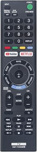 Allimity RMT-TX300B Sub remoto de repuesto RMT-TX300U RMT-TX300P RMT-TX300E compatible con Sony Bravia TV KD-49X705E KD-55X705E KD-43X705G Allimity RMT-TX300B Sub remoto de repuesto RMT-TX300U RMT-TX300P RMT-TX300E compatible con Sony Bravia TV KD-49X705E KD-55X705E KD-43X705G