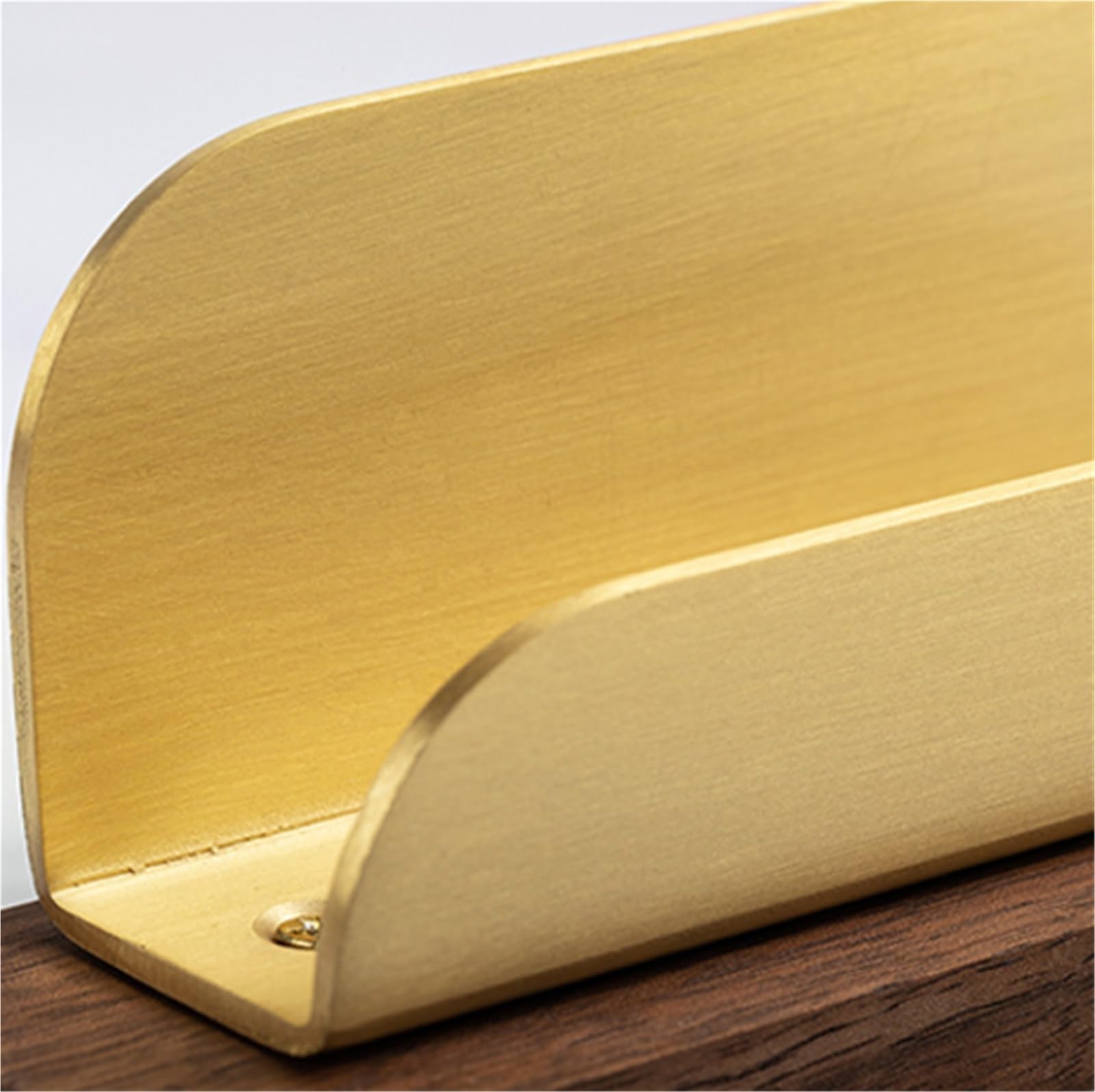 Expositor, Soporte de exhibición de tarjetas de metal y madera de latón | Oro 12,5x5x5cm Oficina: Soporte de exhibición de tarjetas de metal y madera de latón