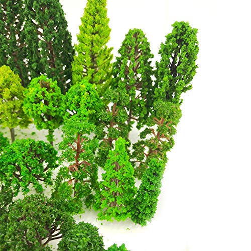 Tazimi 60 Pieces Model Trees 1.36-6 Inch Mixed Model Tree Train Scenery Architecture Trees Fake Trees For Diy Crafts thumb #5