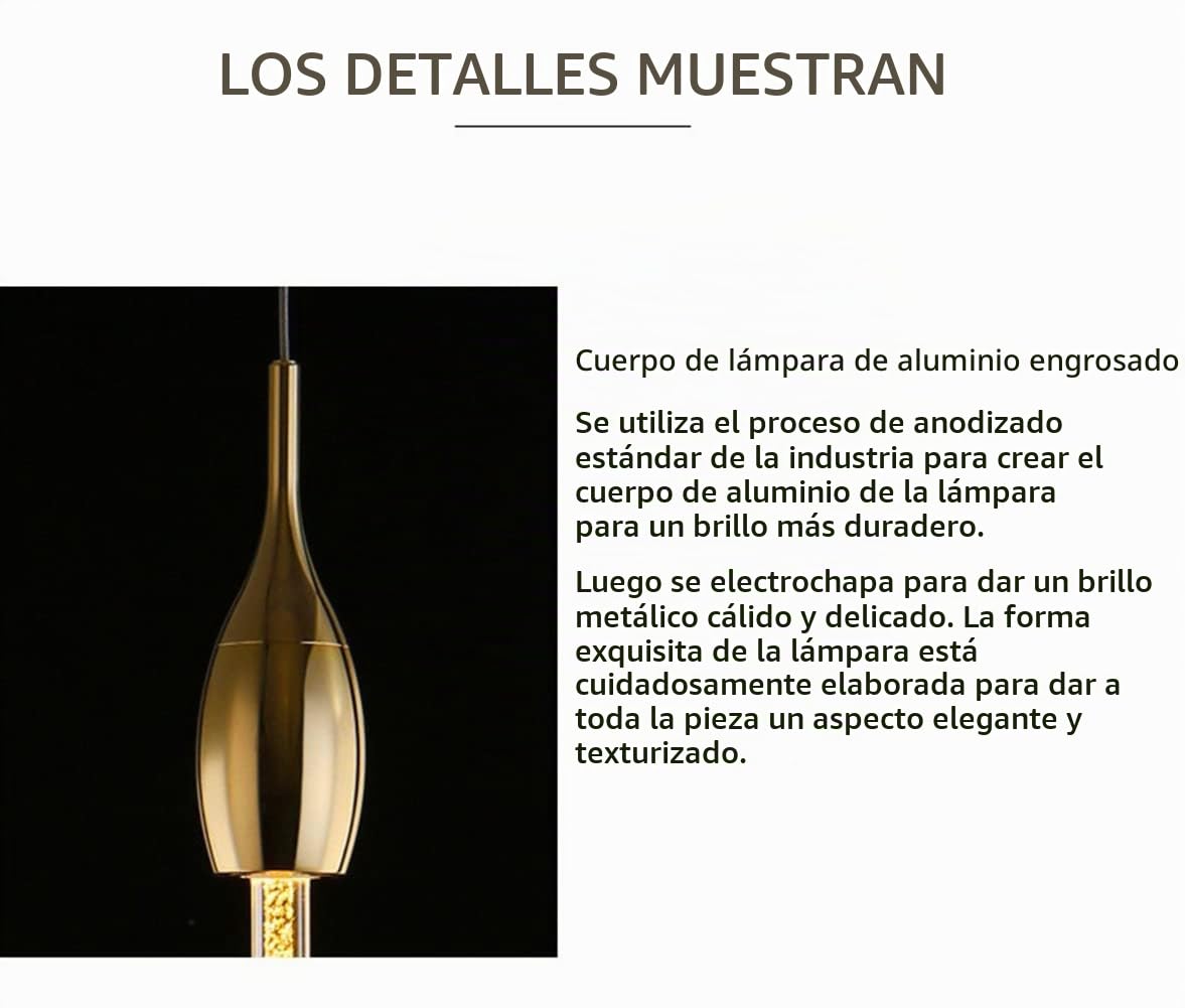 3W LED Moderno Lámparas Colgantes Creativas forma de lágrima colgante de techo Art Deco Iluminación Colgante Lámpara de araña Lámpara Colgante para la sala de estar Dormitorio Escalera (B)