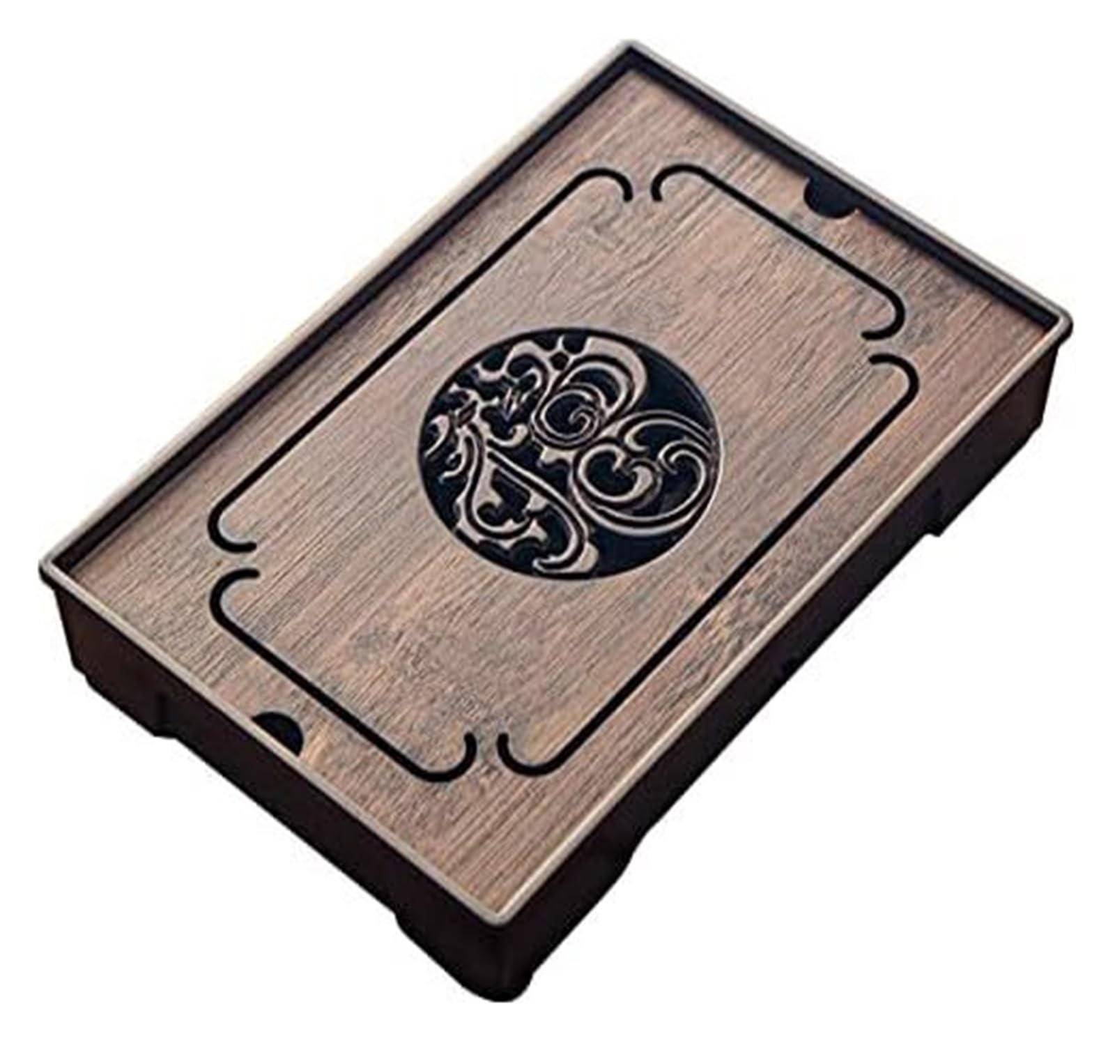 GTHTUHFD Kung Fu Tea Tray, Kung Fu Small Tea Tray Water Storage Unique Practical Can Be Connected To A Drain,size_name-24 * 18.5cm
