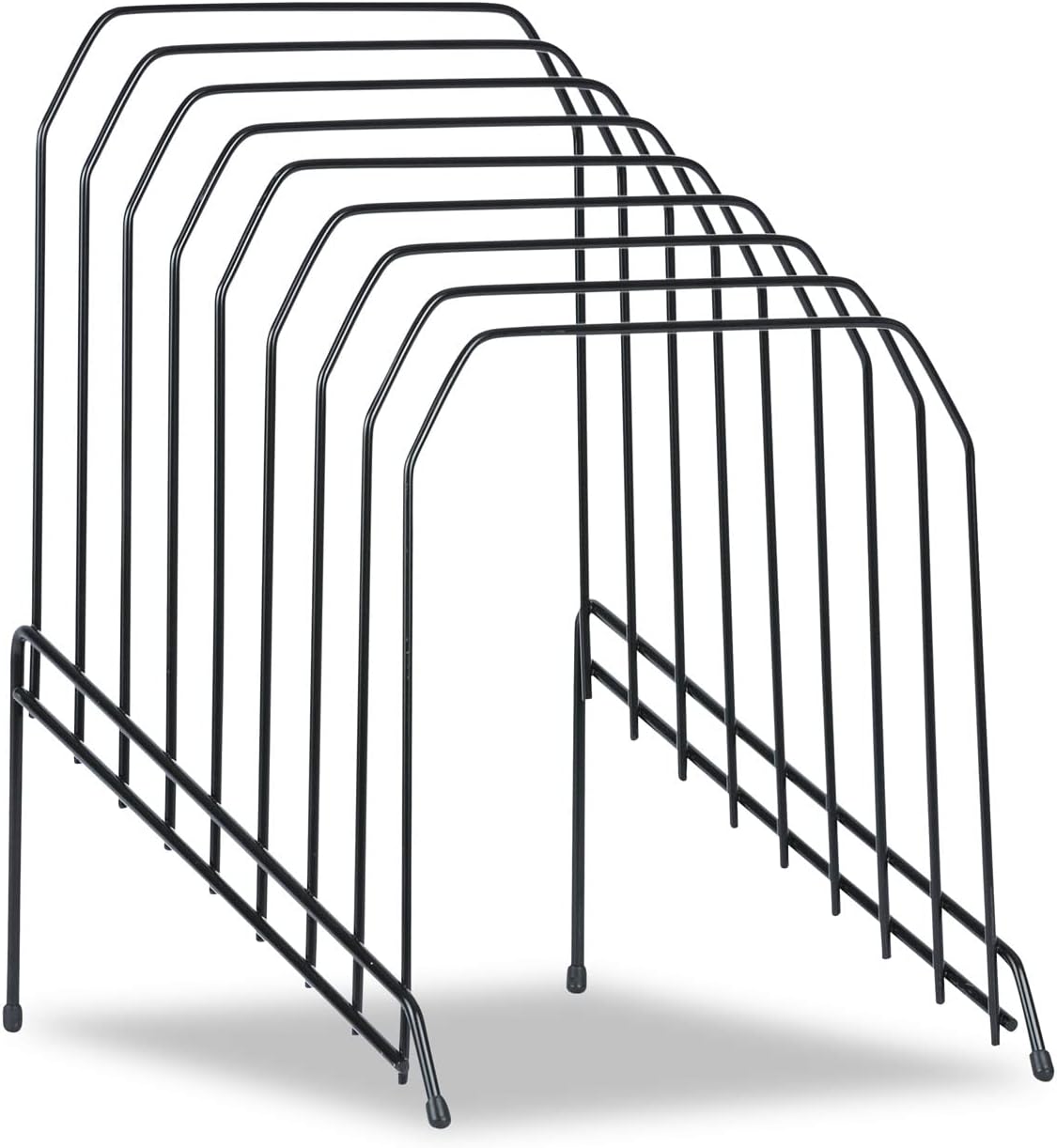 Universal UNV20070 8 in. x 10.5 in. x 12.5 in. 8 Sections Wire Tiered Letter to Legal File Sorter - Black