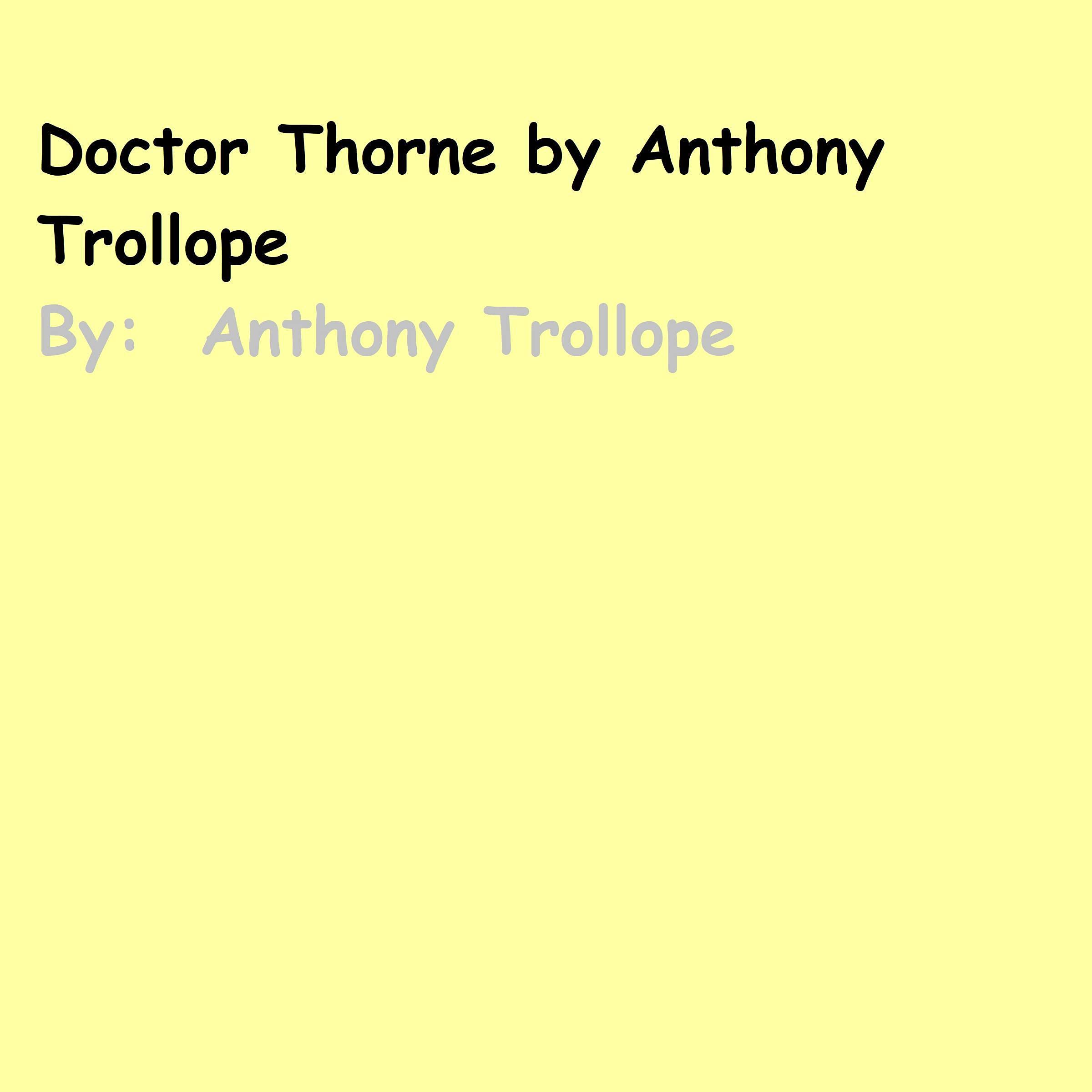 Cover art for Doctor Thorne by Anthony Trollope
