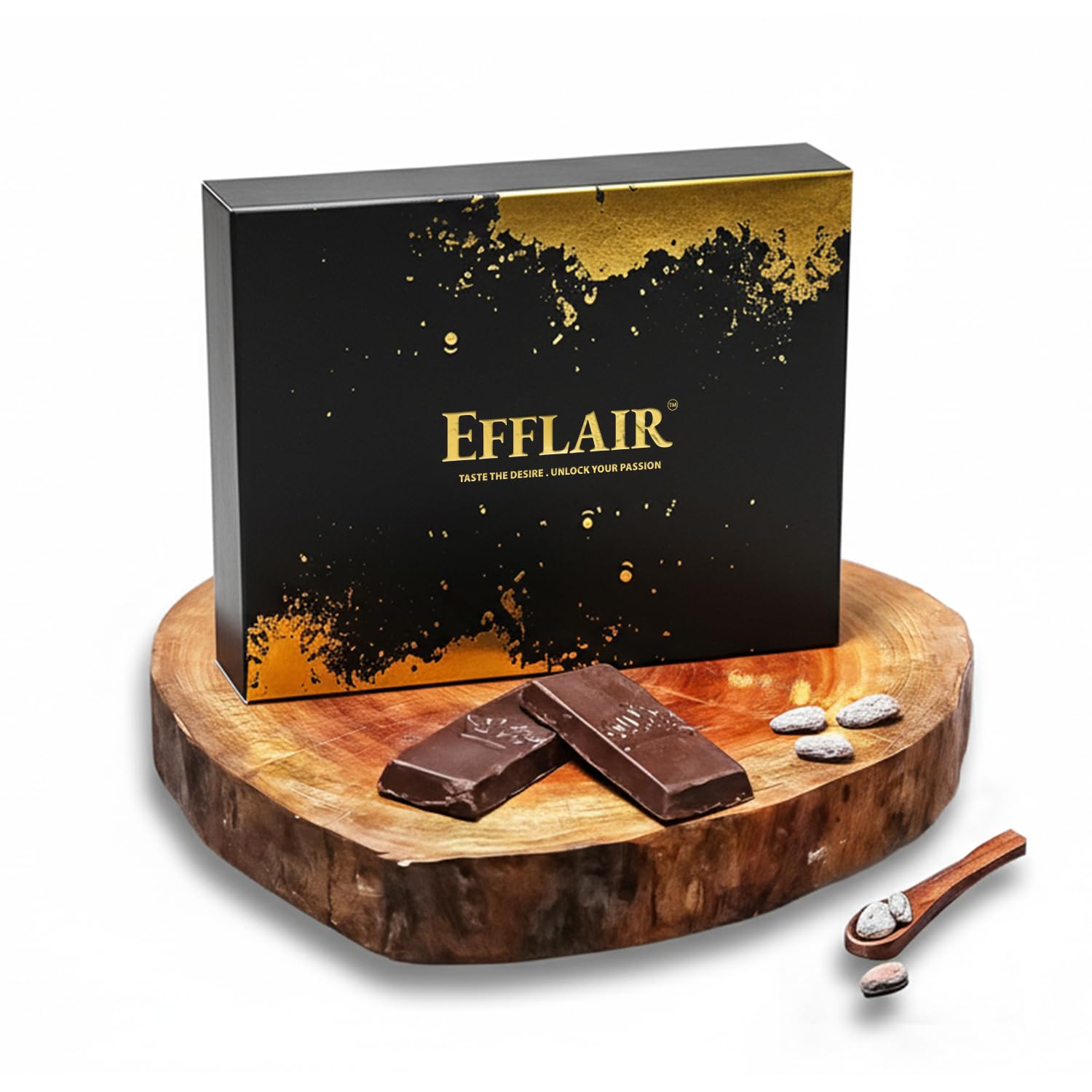 Efflair Premium Dark Chocolate for Men & Women | Mood Uplifting Indulgence with Natural Herbs | Romantic Gift | Gluten-Free & Vegan | 6x20g