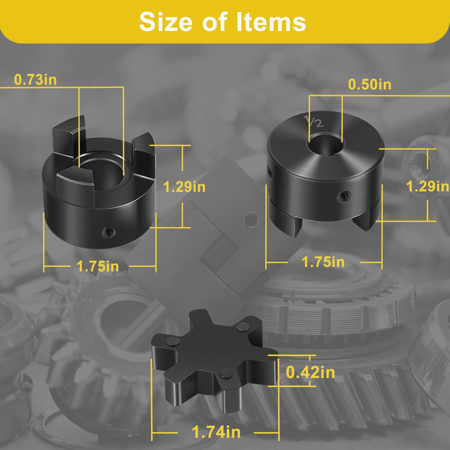 Flexible Couplings - 3-Piece L-Jaw Set -7 Flexible Couplings - 3-Piece L-Jaw Set -7