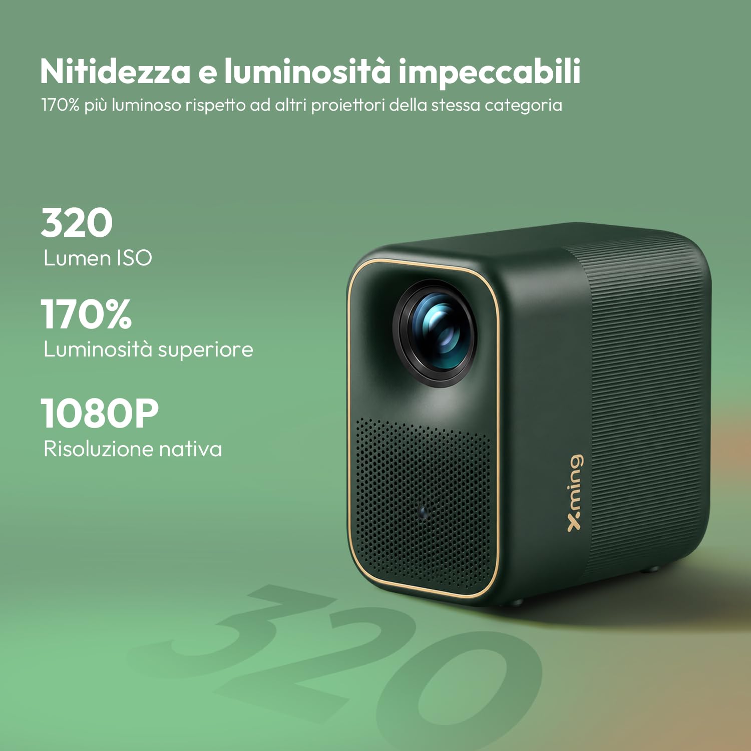 Formovie Proiettore Intelligente Google TV 1080P WiFi6 Bluetooth 600 ISO Home Theater Esterno