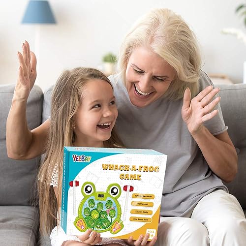 Miniatura 7 de YEEBAY Interactive Whack A Frog Game aprendizaje activo y de desarrollo temprano regalo divertido para niños de 3 4 5 6 7 8 años niños niñas 2