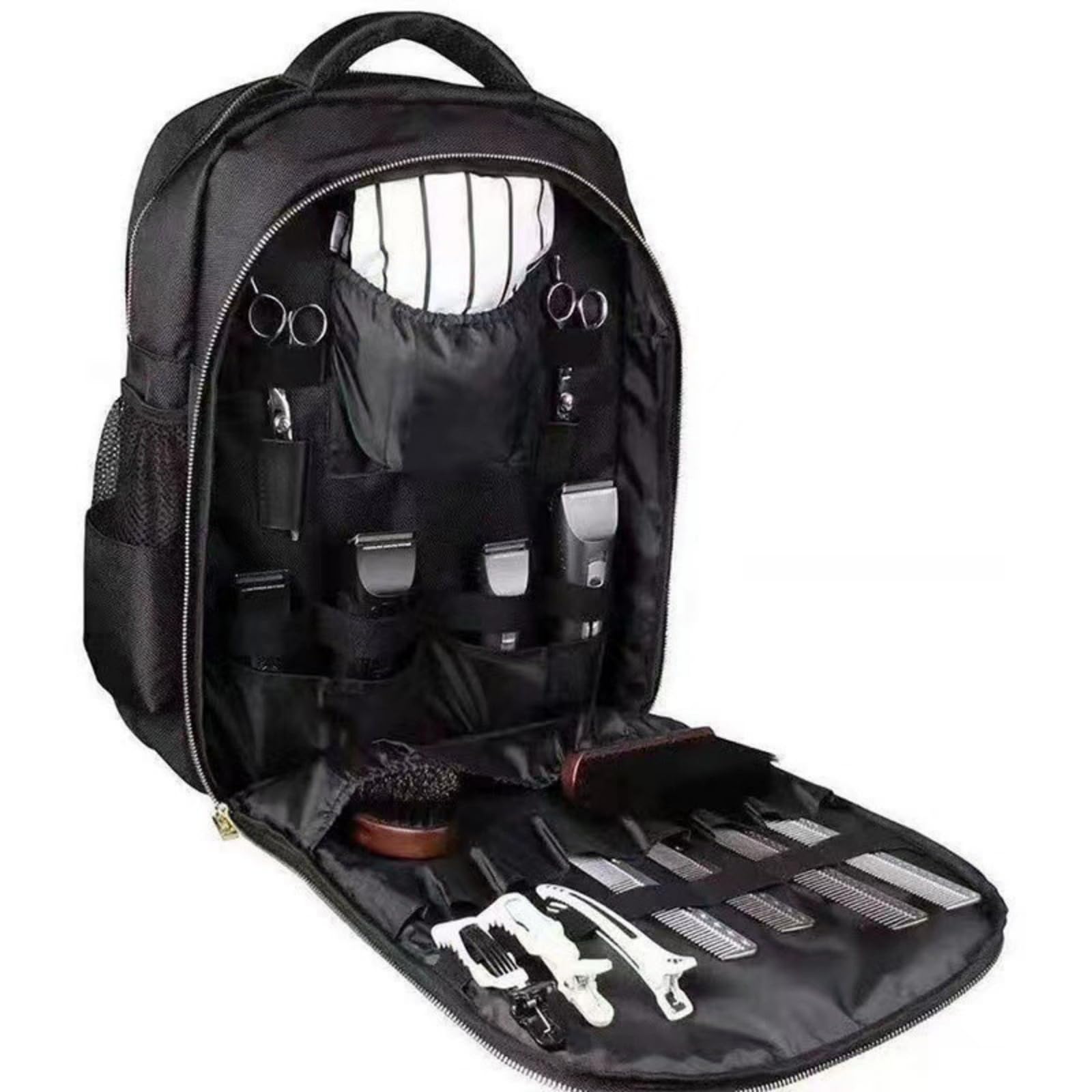 Generico Zaino per Barbiere di capacità, Zaino per Utensili da Viaggio Multifunzionale 14x8x19 per barbieri, organizzatore di Strumenti per Parrucchiere Portatili per tagliatori e Forniture