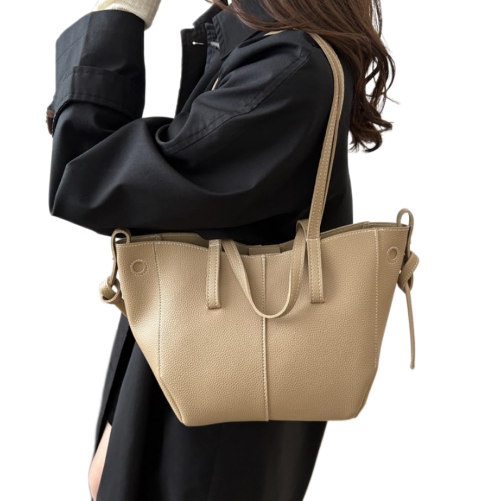 Beauty Case Borsa in Pelle Pu da Donna, A Spalla Ala di Grande capacità, alla Traccia Elegante per Il Lavoro E L'uso Quotidiano