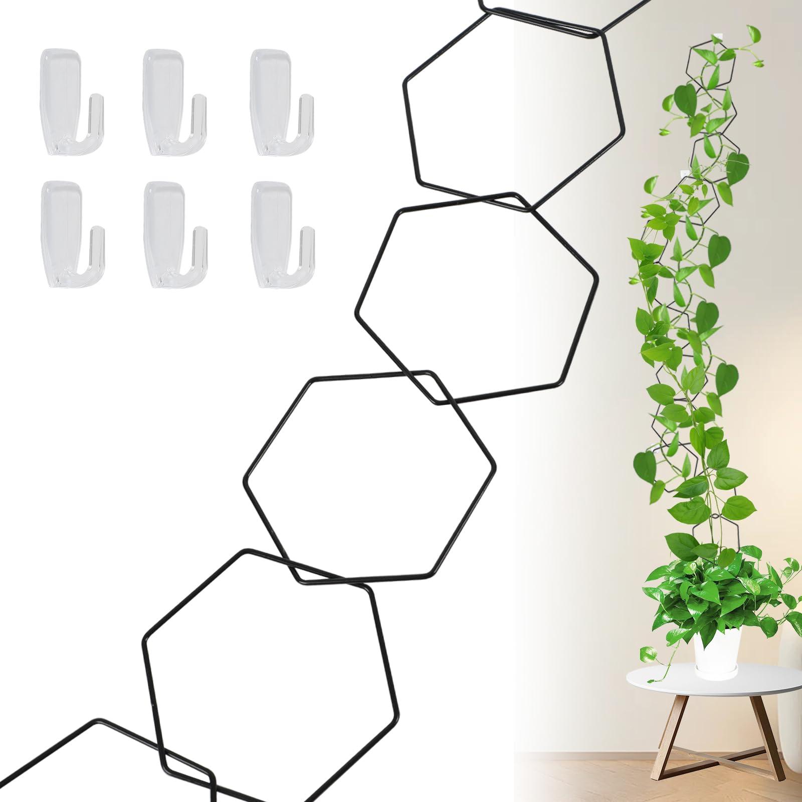 Griglia Piante Rampicanti 58x20cm - Supporto Viti E Fiori Da Giardino, Pieghevole In Ferro - Foto 9