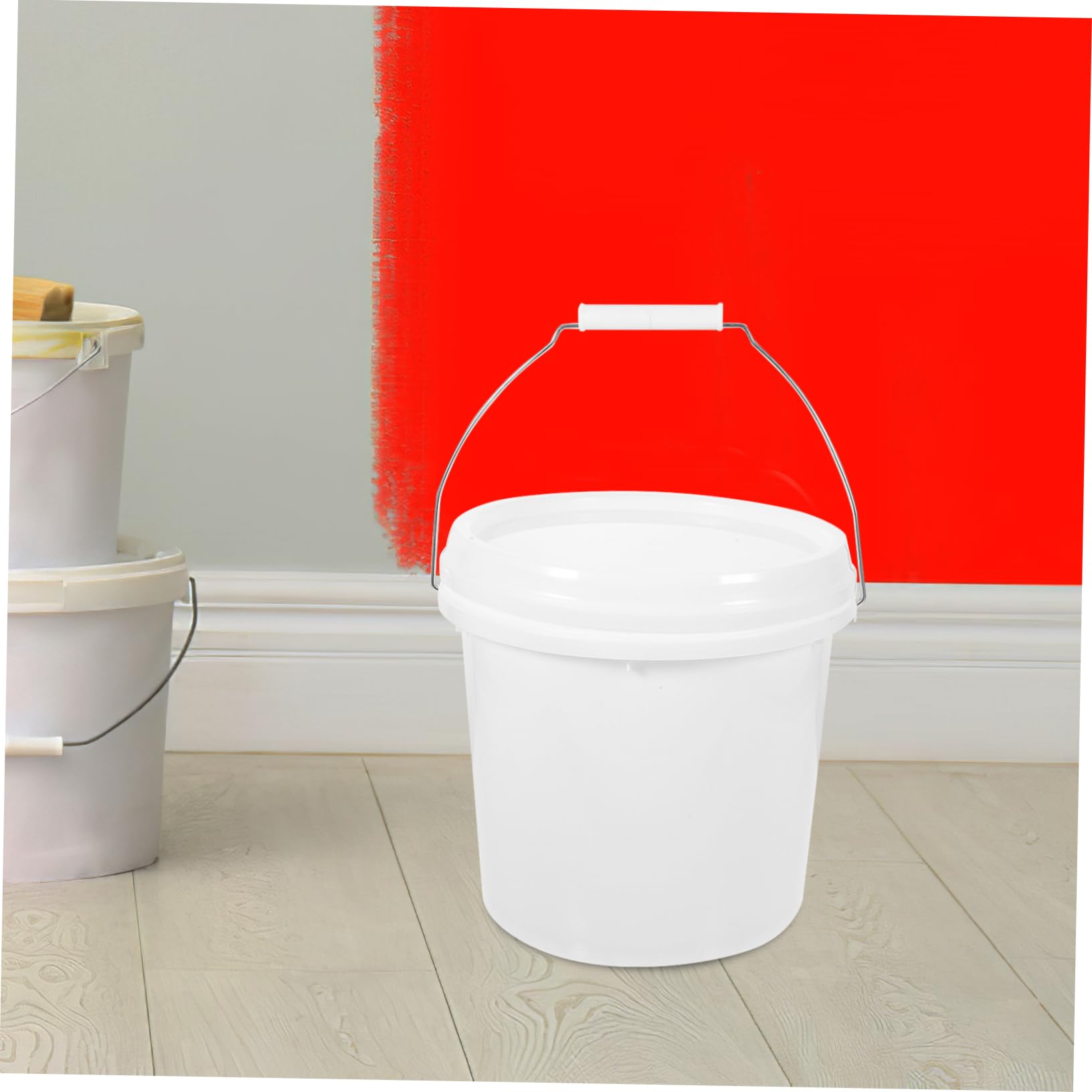 Cubeta De Plástico con Tapa Sellada para Cubo Práctico y Resistente para y Almacenamiento De Varnices y Agua