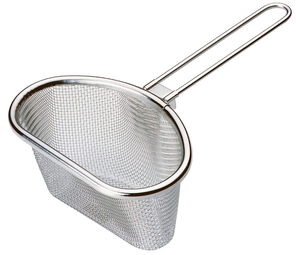 Shimomura Kihan Tsubame Sanjo 35690 Boiled Colander that Can Separate 2 Types of Ingredients, Made in Japan, Can Be Strained in Pots, For Making Ramen and Pasta, Time-Saving Stainless Steel, Mama Cook