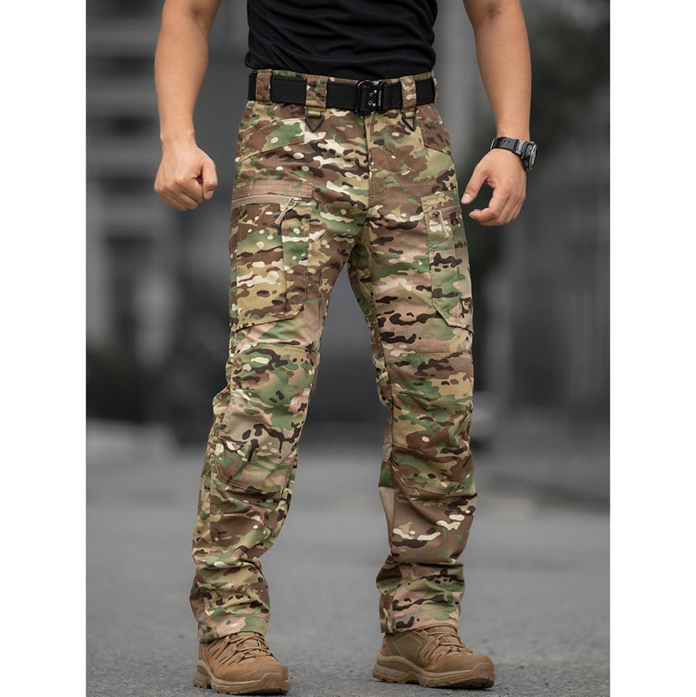 Pantalones Tácticos De Carga Impermeables con Múltiples Bolsillos para Exteriores para Senderismo Y Trabajo