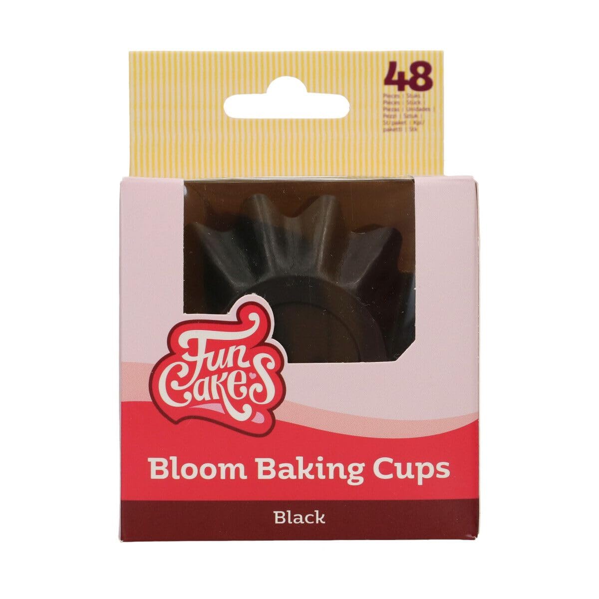 Funcakes Black Bloom Baking Cases X 48