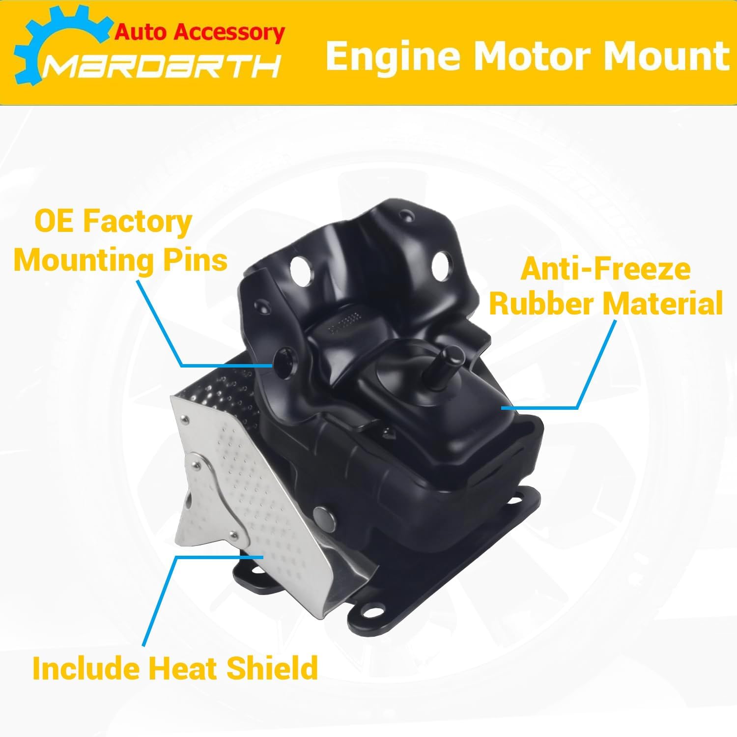 15854941 Engine Motor Mount Compatible with Fits 2007-2014 Tahoe Silverado Suburban Avalanche Sierra Yukon Escalade A5365HY 15854939, Right and Left 2PCS