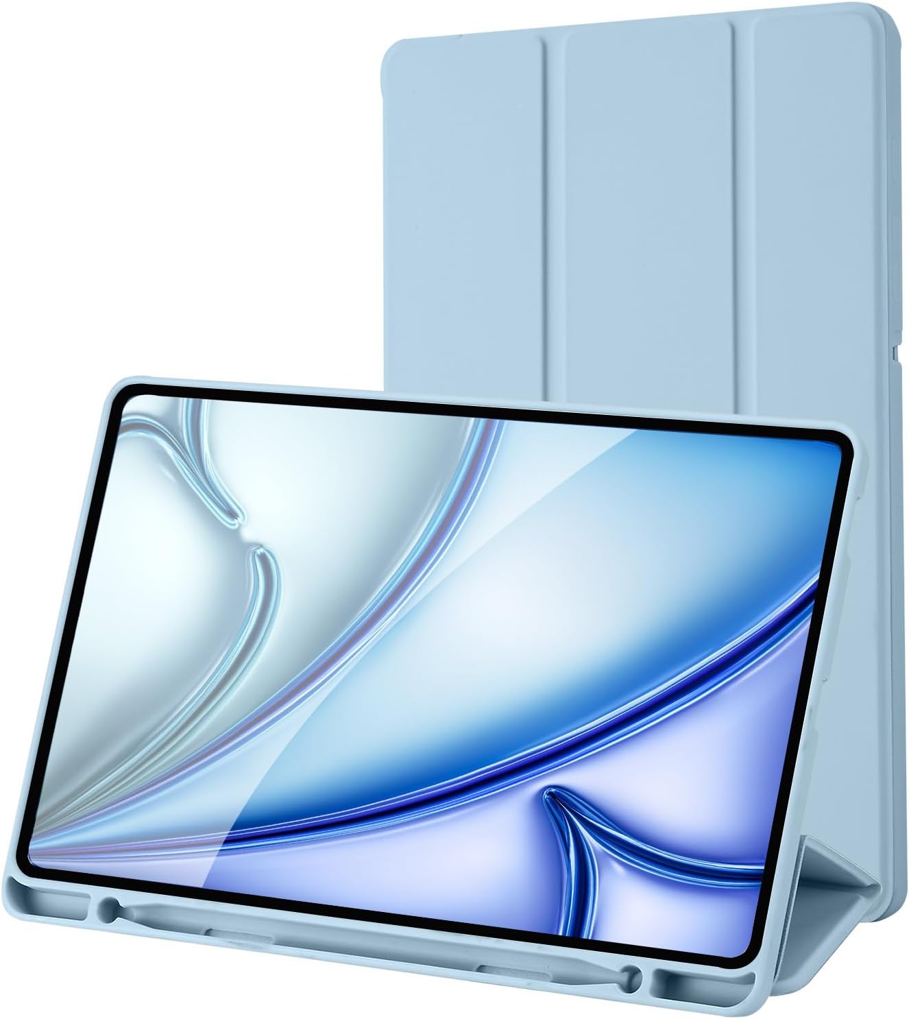 Case for Samsung Galaxy Tab S6 Lite Tablet with Pencil Holder(SM-P620N/P625N/P610/P613/P615/P619), Cover for Samsung Galaxy Tab S6 Lite 10.4 inch 2024/2022/2020 (Sky Blue)
