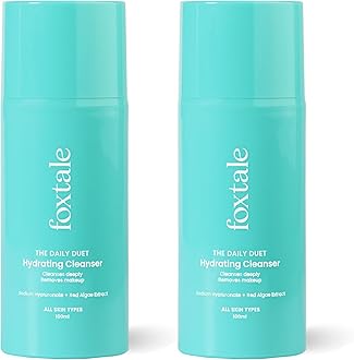 FoxTale - (Pack of 2) Hydrating Face Wash with Hyaluronic Acid, Vitamin B5 for Women, Men | Pore Cleansing | Dirt Control | Makeup Remover | Cleanser For All Skin Types - 100 ml